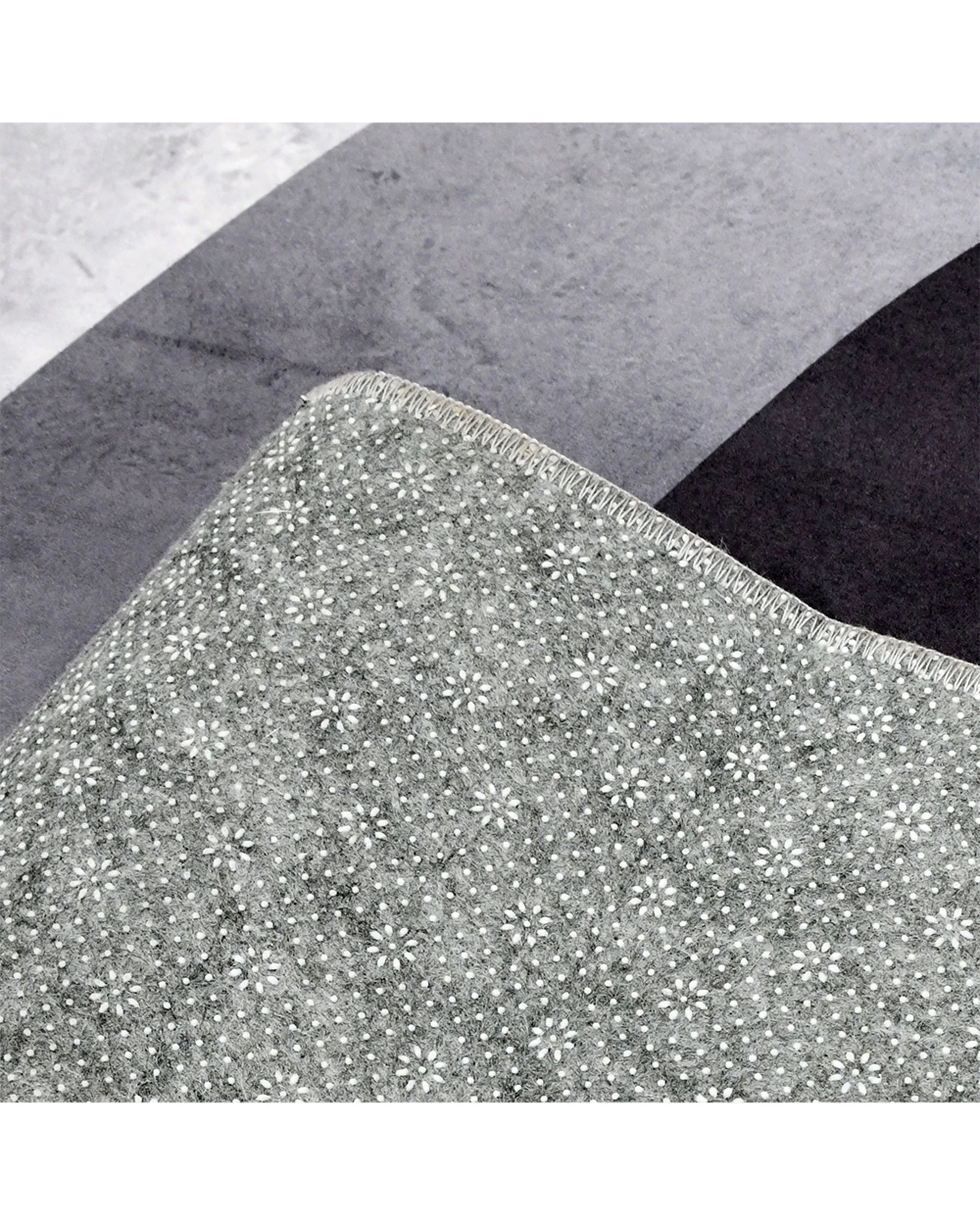 4 Boyle 3D Printed Floor Rectangle Rug Carpet Mat Concrete Round Hole Design 110x160cm - Multi, 4 of 4