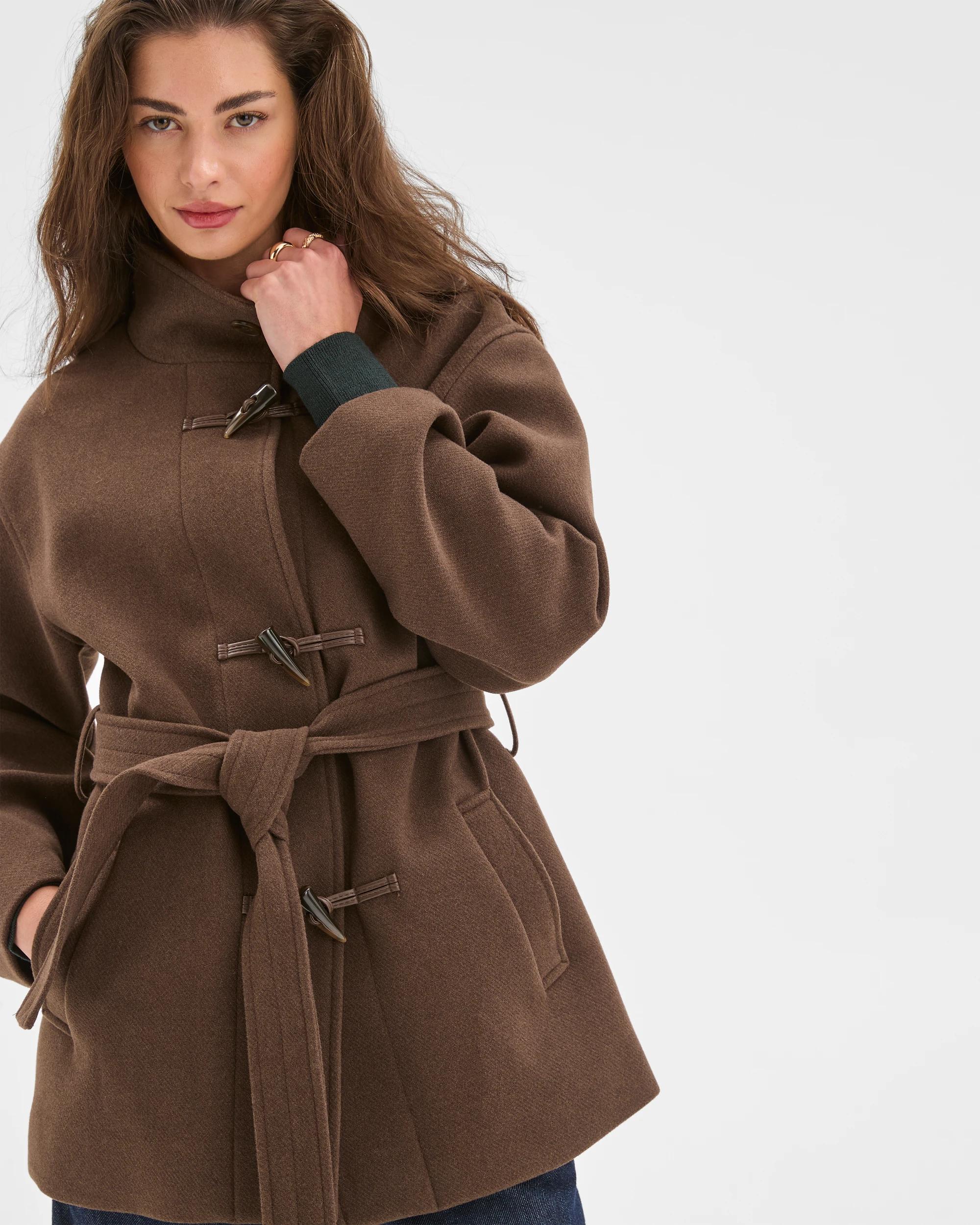 3 Target Petites Tie Waist Twill Jacket COFFEE BEAN, 3 of 7