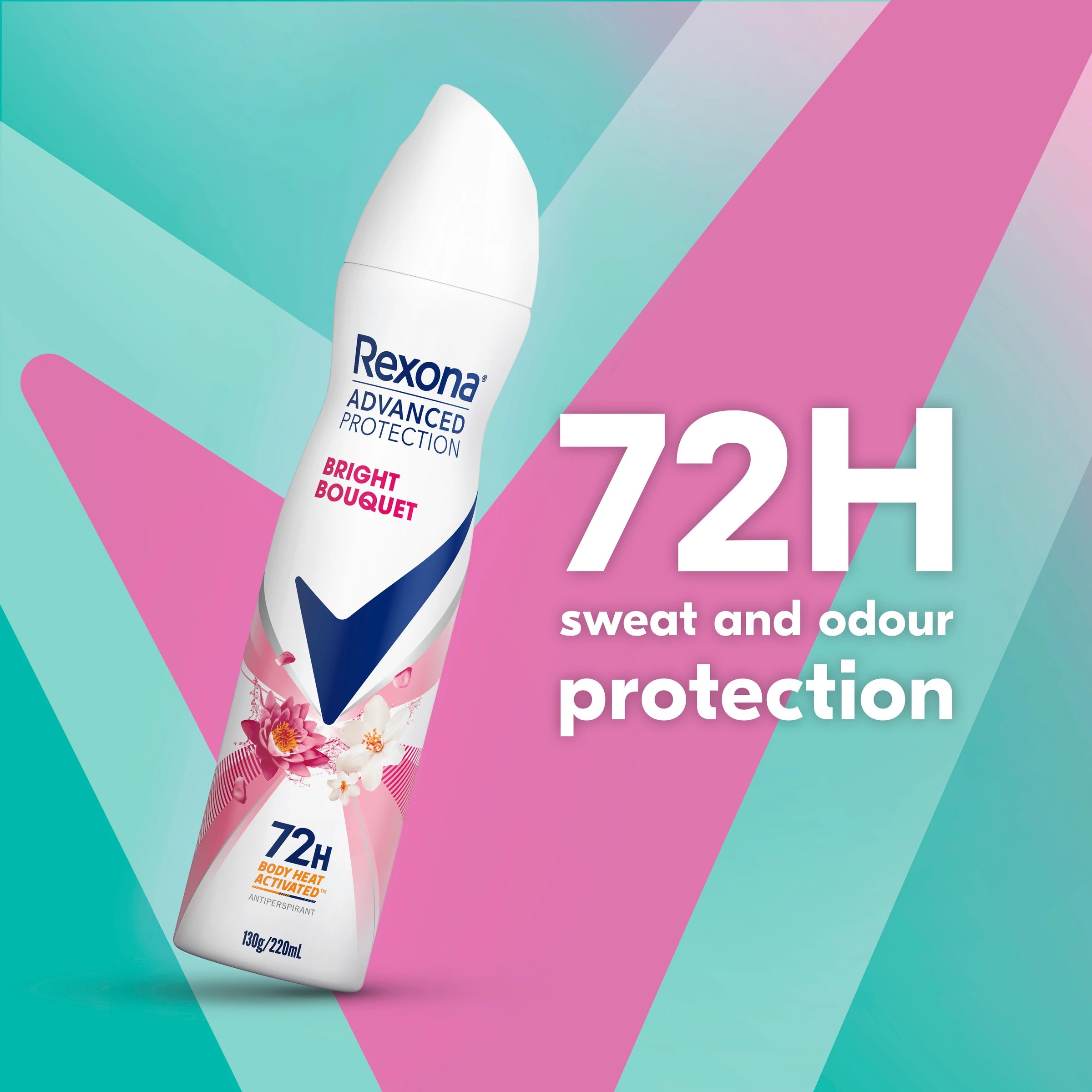 3 Rexona Advanced Protection Bright Bouquet Antiperspirant 220ml, 3 of 6