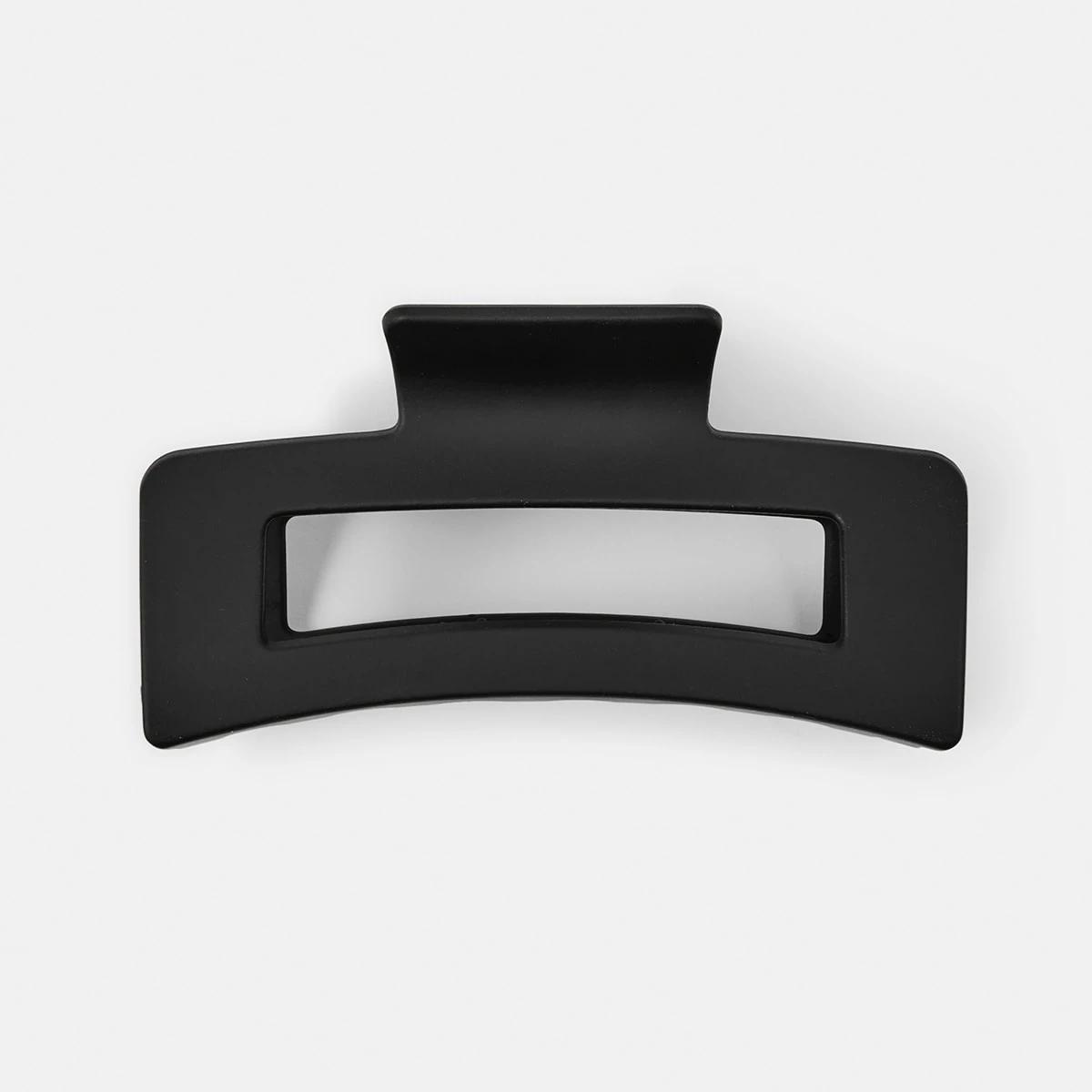 1 Black Rectangle Claw Hair Clip Black, 1 of 3