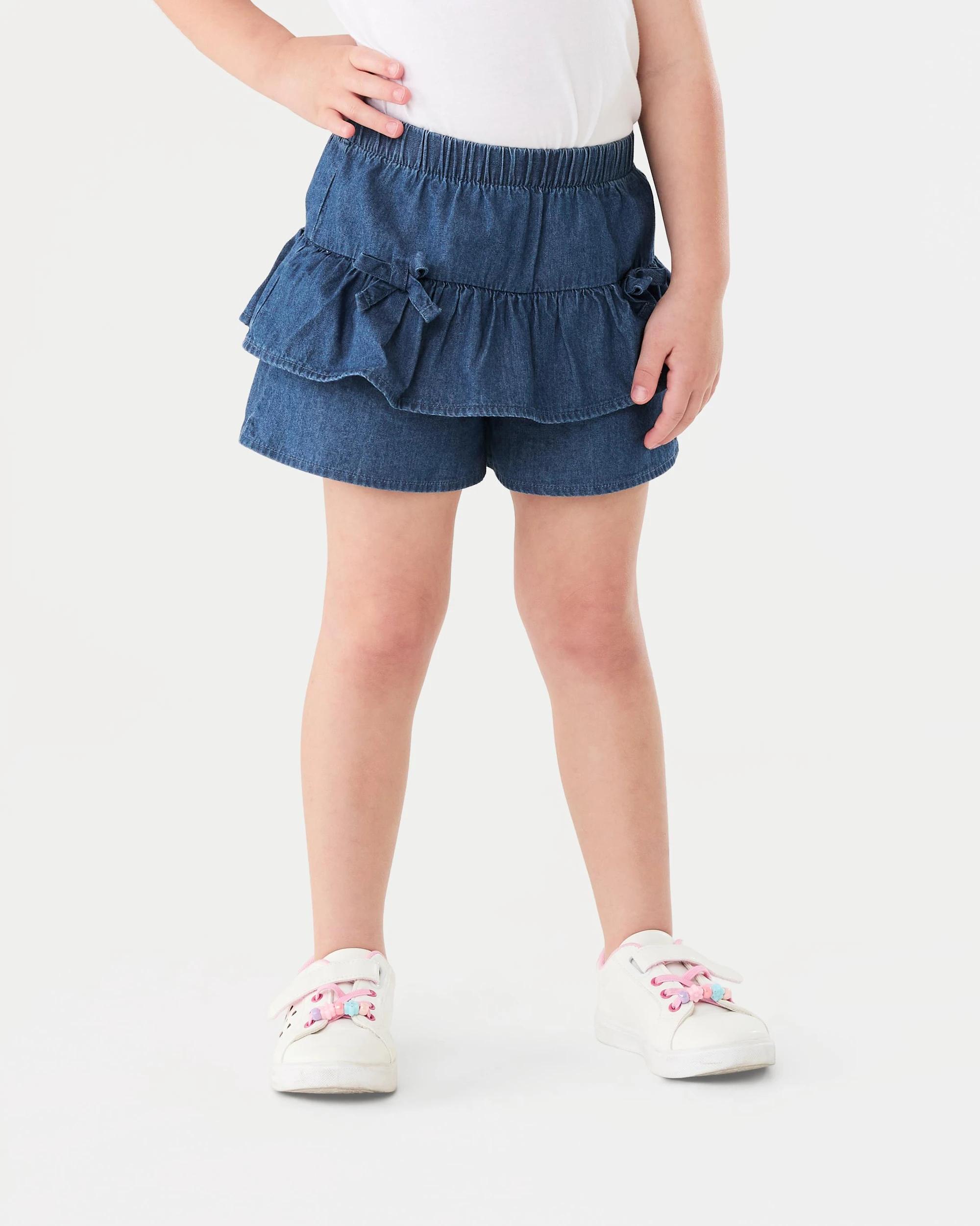 1 Frill Skort Mid Denim, 1 of 6