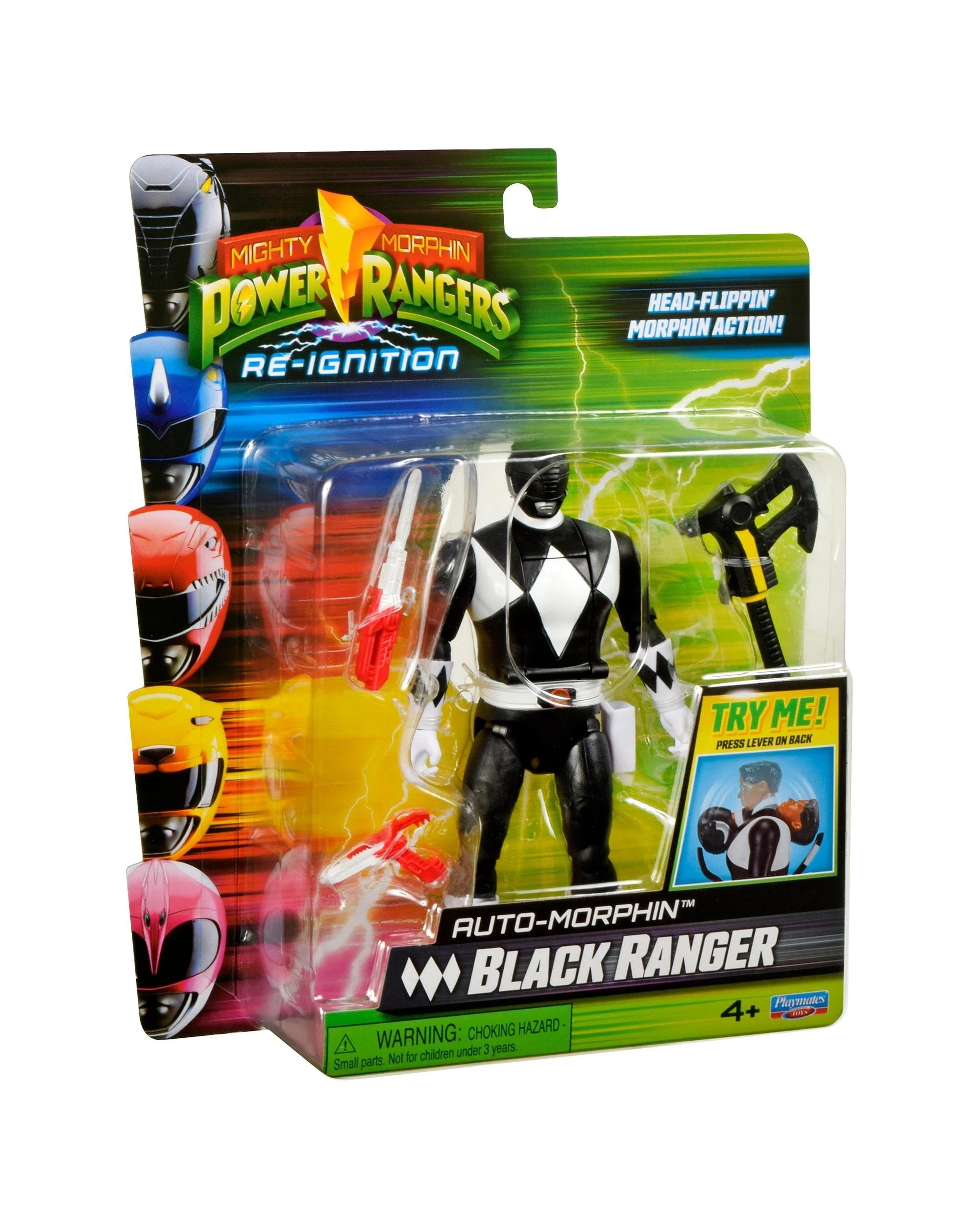 2 Mighty Morphin Power Rangers Re-Ignition Auto-Morphin Black Ranger Action Figure, 2 of 9