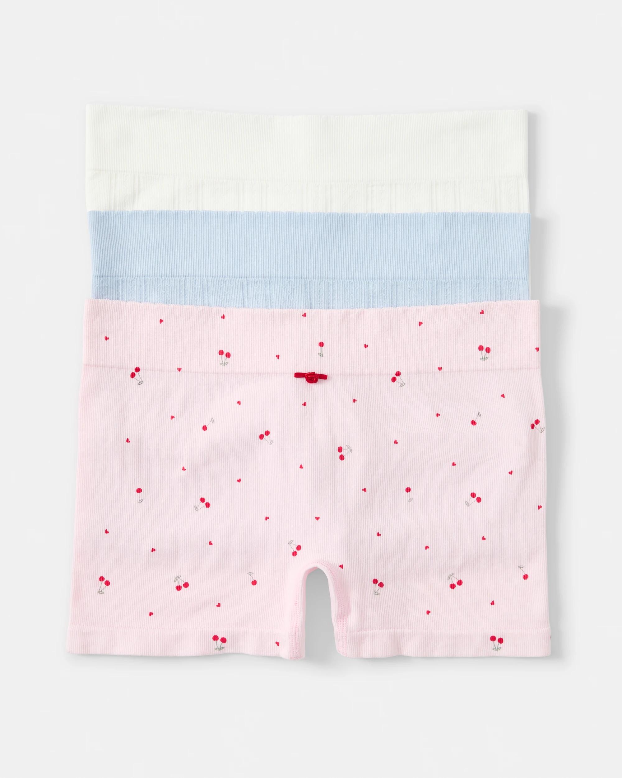 1 3 Pack Seamfree Rib Boyleg Shorties Chery Hrts, 1 of 10