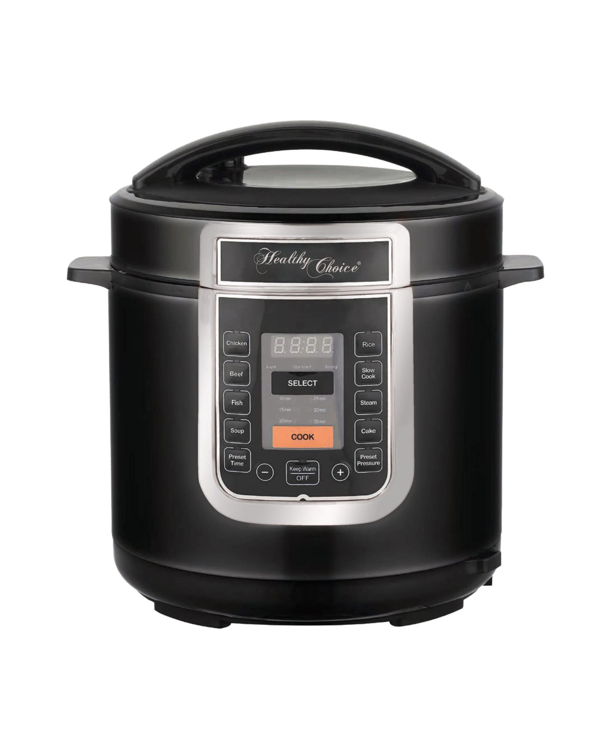 1 Healthy Choice 6L Electric Slow & Pressure Cooker (Black/Silver) 8 Programs, 1000W, 1 of 2