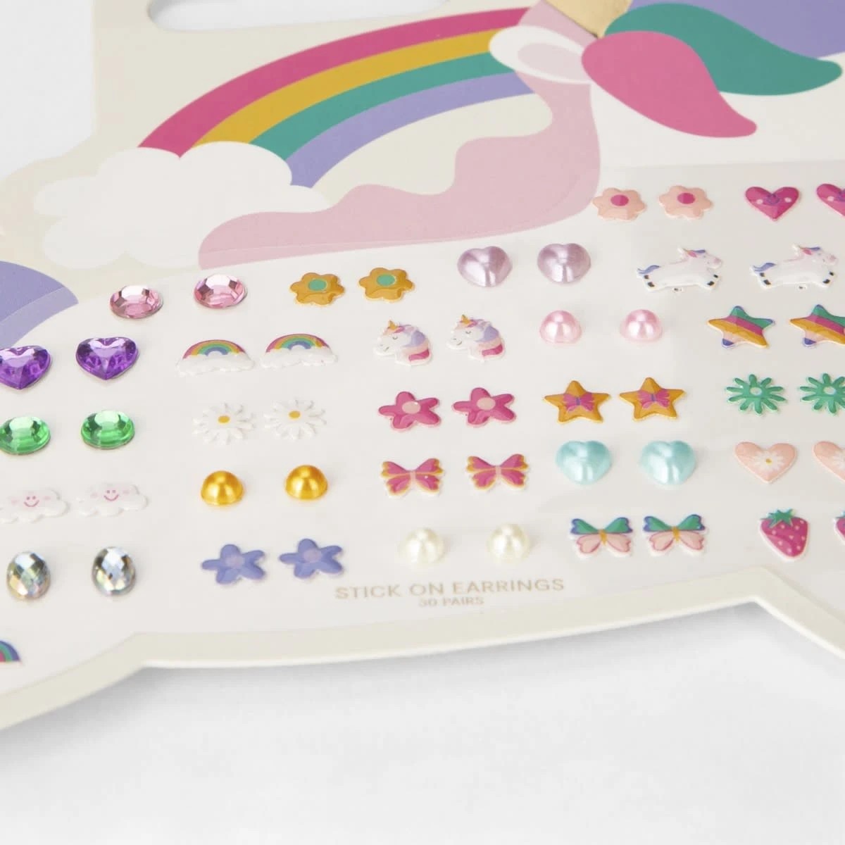 3 30 Pack Stick-On Earrings - Unicorn and Rainbow, 3 of 4