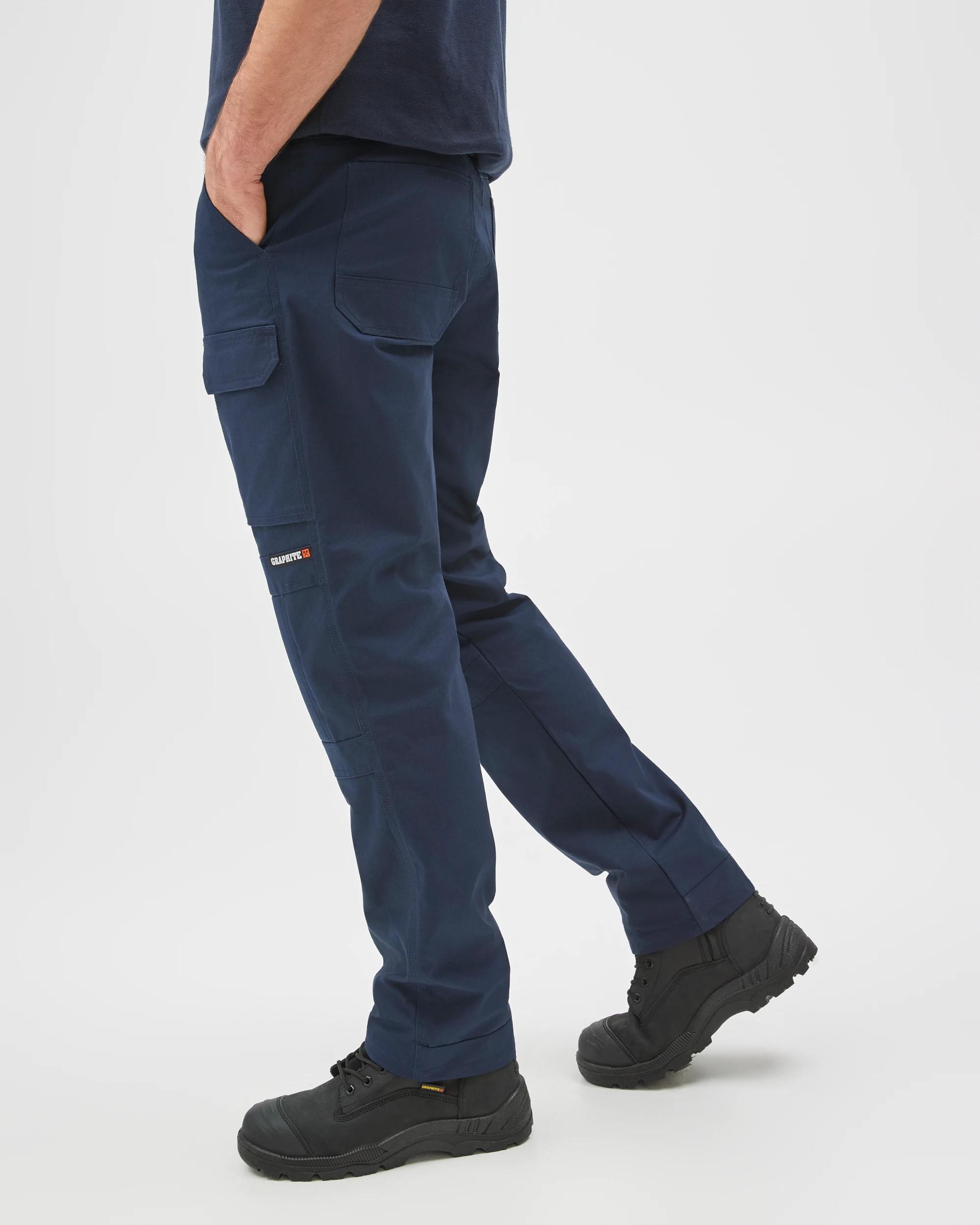 5 Australian Cotton Kneepad Work Performance Pants - Graphite NAVY BLUE, 5 of 8