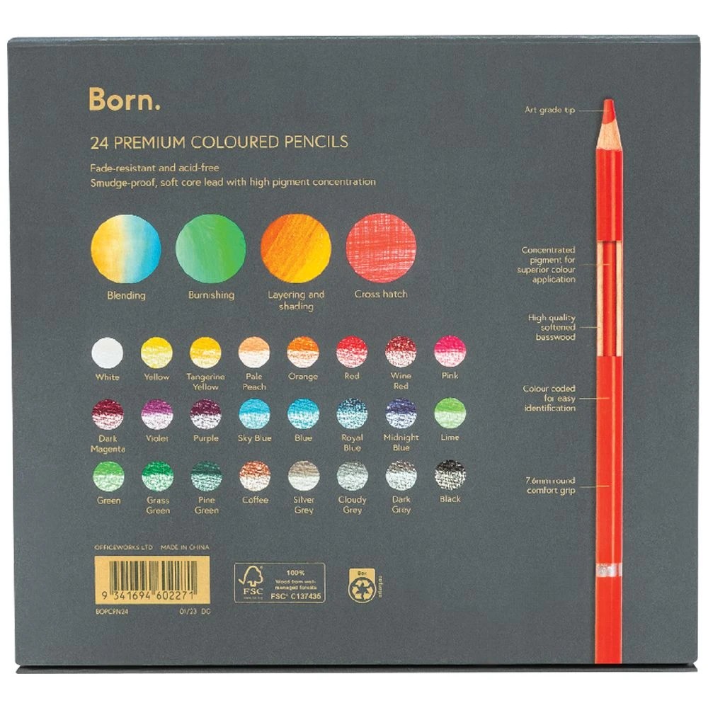 2 Born Premium Colour Pencils 24 Pack, 2 of 4
