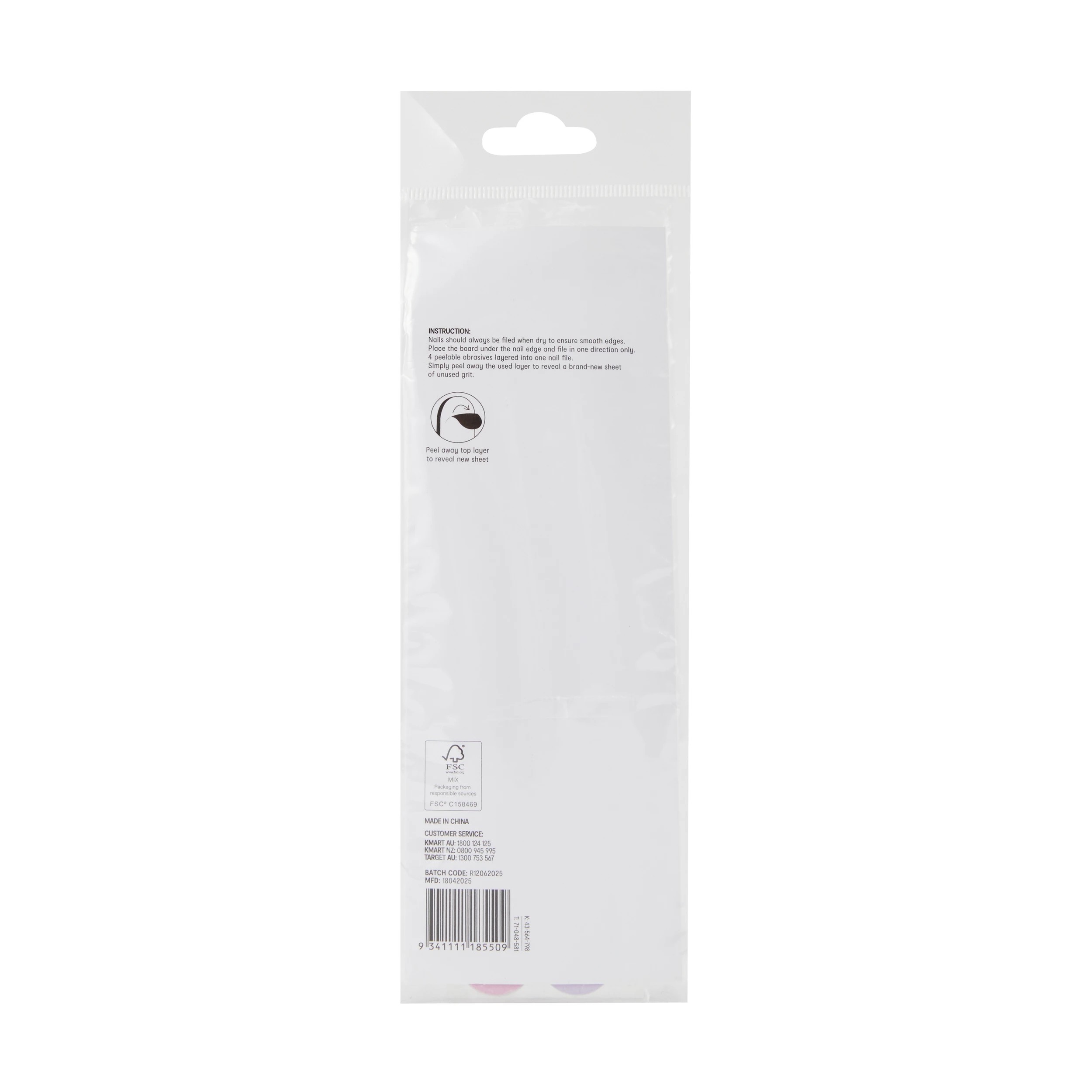 3 OXX Cosmetics 2 Pack Peel Away Nail File - Purple and Pink, 3 of 3