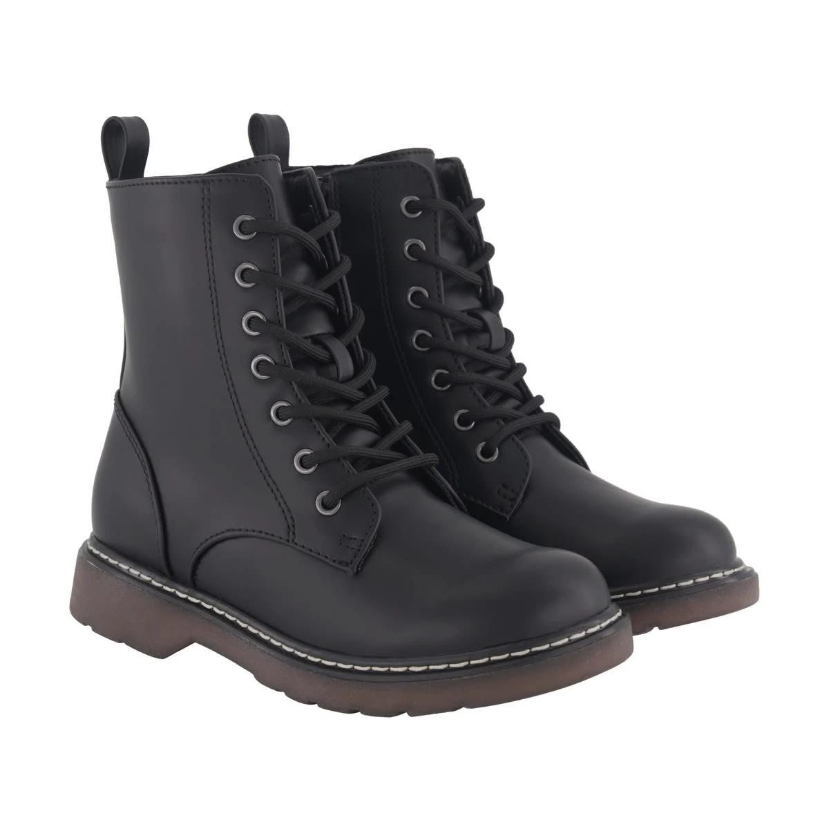 4 Senior Lace Up Boots Black, 4 of 4