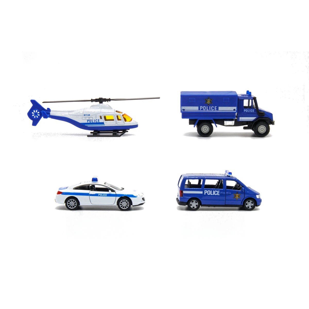 4 Welly Urban Spirit Free Wheeling & Moving Parts Police City Set, 4 of 7