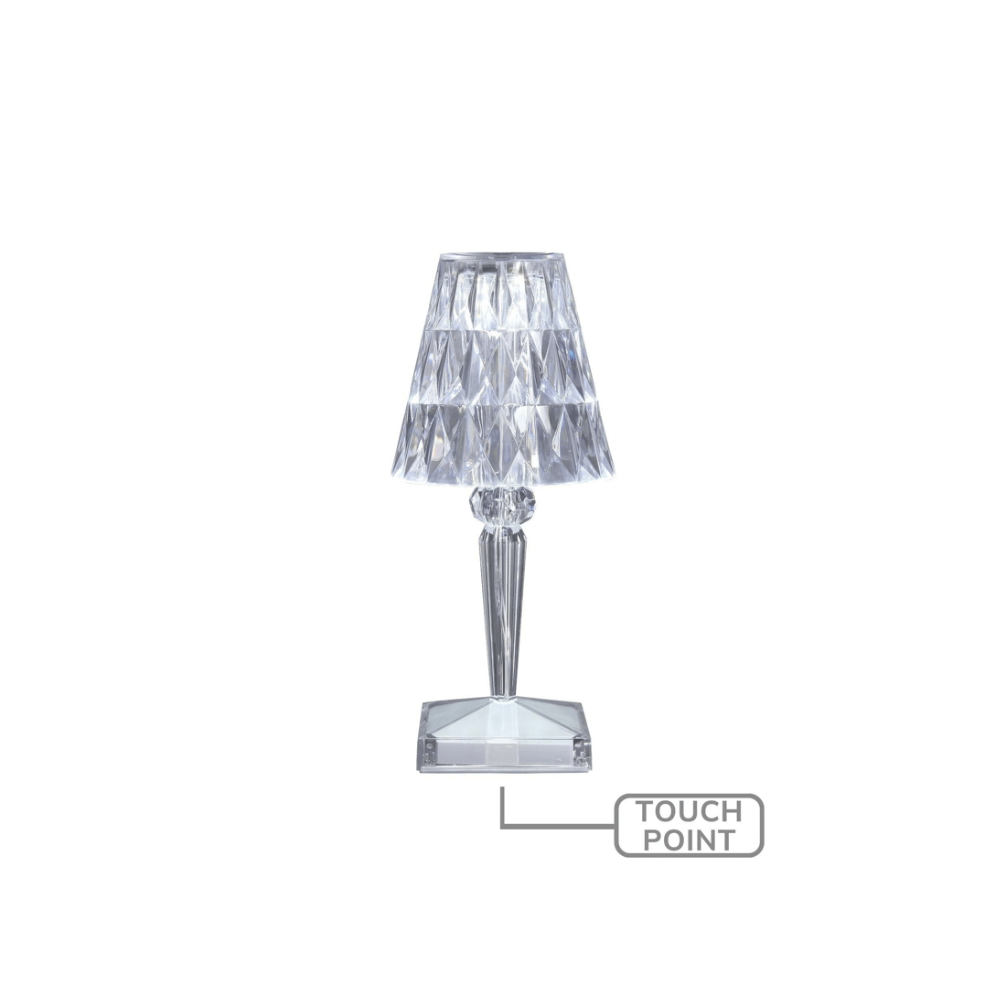 4 Lexi Lighting Eugenia Touch Rechargeable Acrylic Table Lamp, 3W, 1200mA Battery, 3000/4000/6000K
 - clear, 4 of 7
