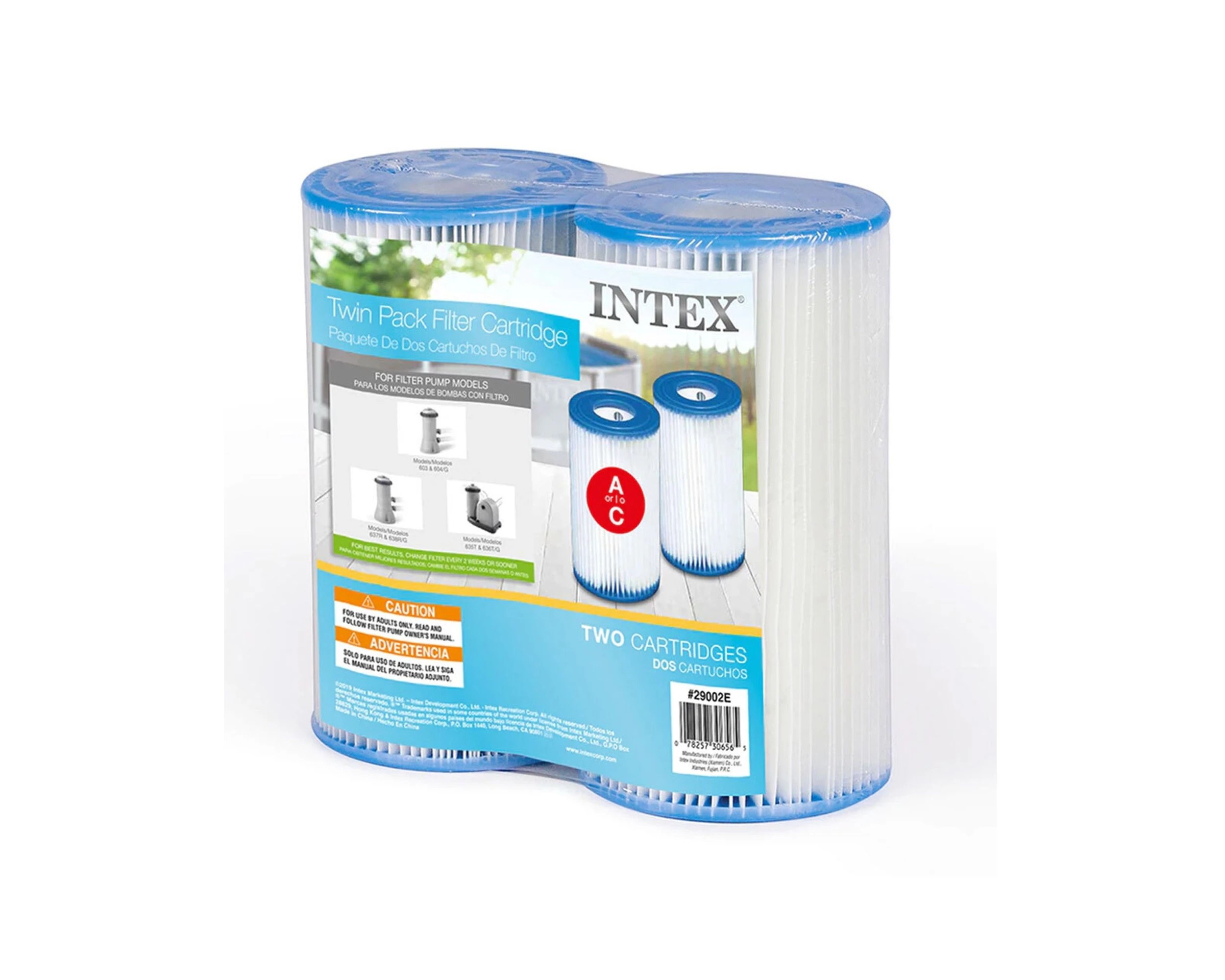 1 Intex Filter Cartridge 2Pc Cartridge Filter Pack Krystal Clear Cartridge - White, 1 of 3