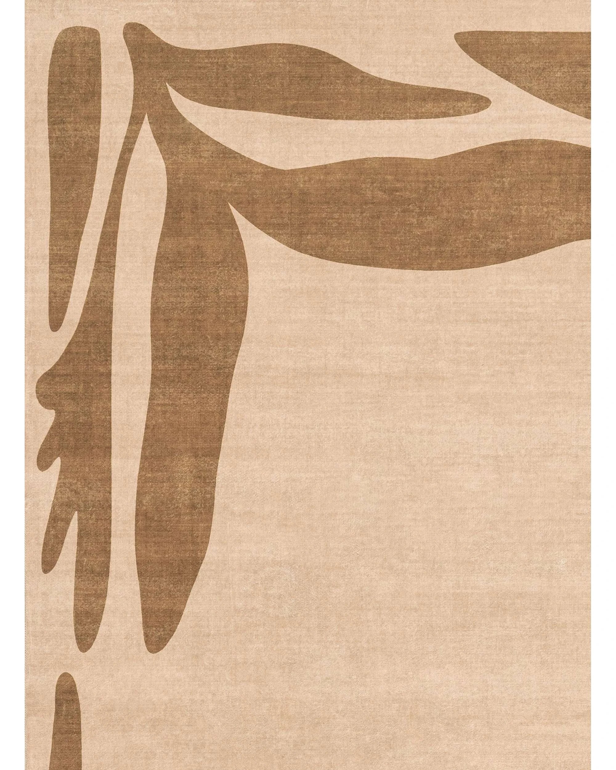 7 Loopsie Marbela Tonal Botanical Border Washable Rug-320cm x 230cm - Brown, 7 of 8