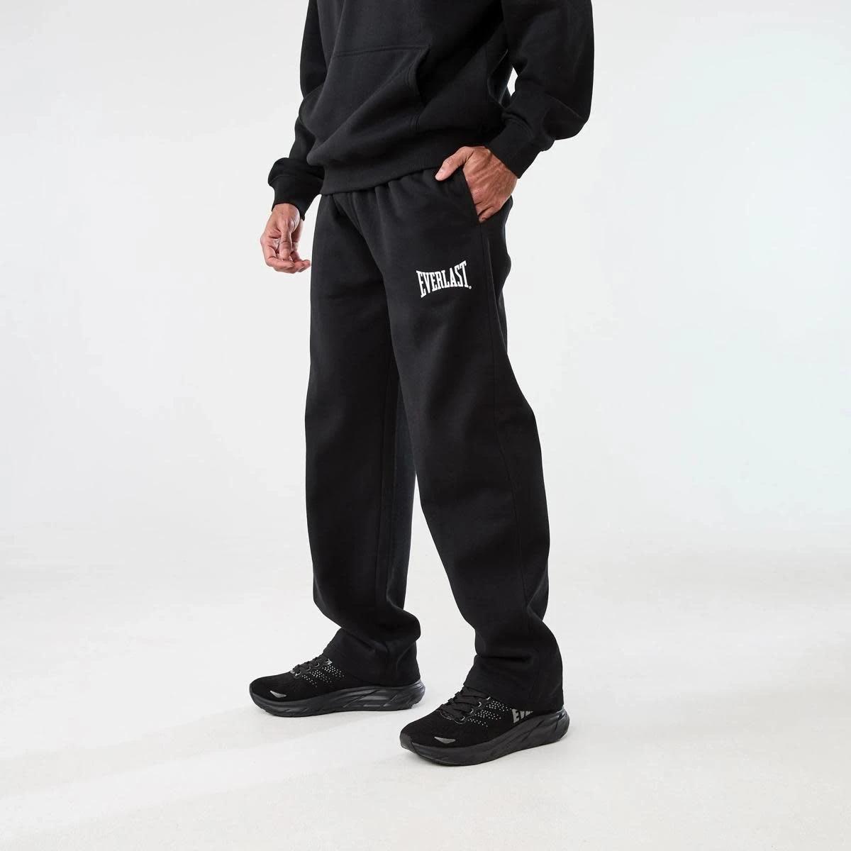 1 Everlast Mens Open Cuff Trackpants EVERLAST BLACK, 1 of 7