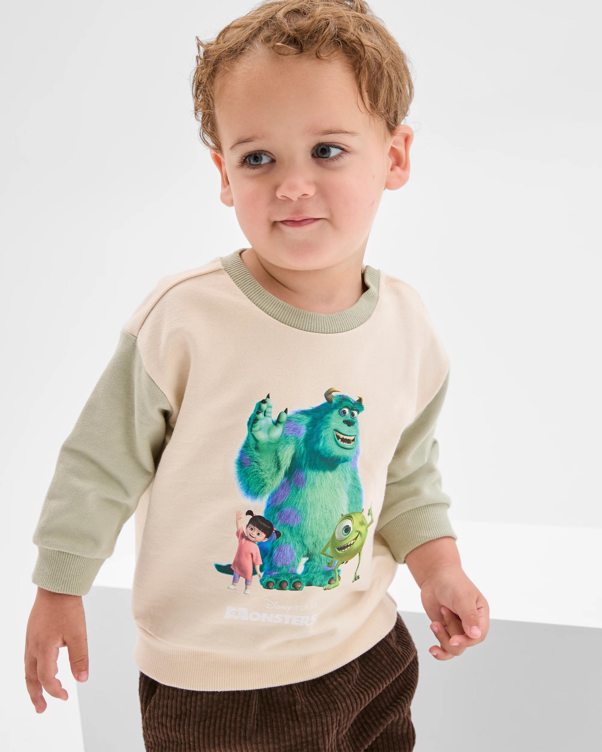 1 Baby Disney Pixar Toy Story Organic Cotton Fleece Jumper MONSTERS, 1 of 4