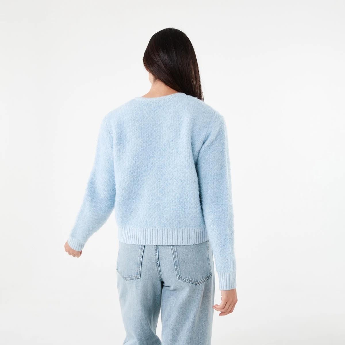 3 Pocket Textured Cardigan Blu Skyway, 3 of 6
