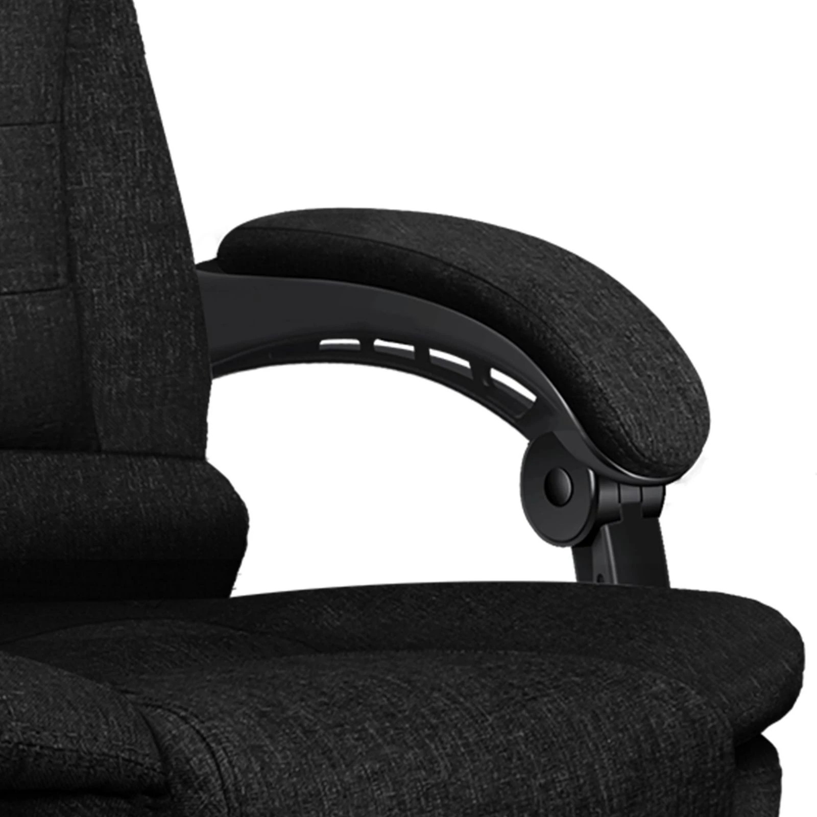 6 Alfordson Massage Office Chair Fabric Heated Seat Executive Gaming Racer - Black, 6 of 10