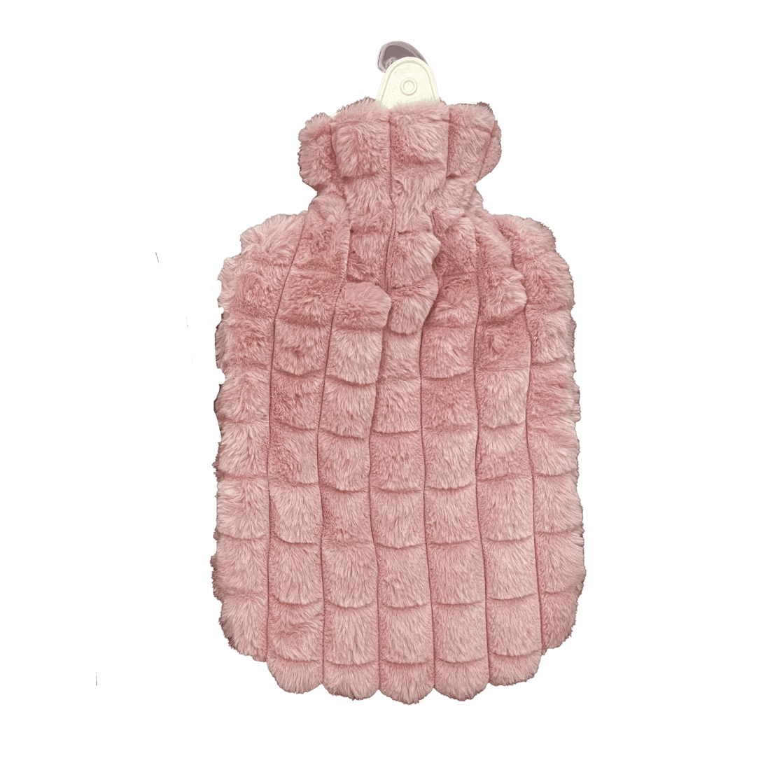 1 2L OXX Essentials Hot Water Bottle with Pink Grid Plush Cover, 1 of 2
