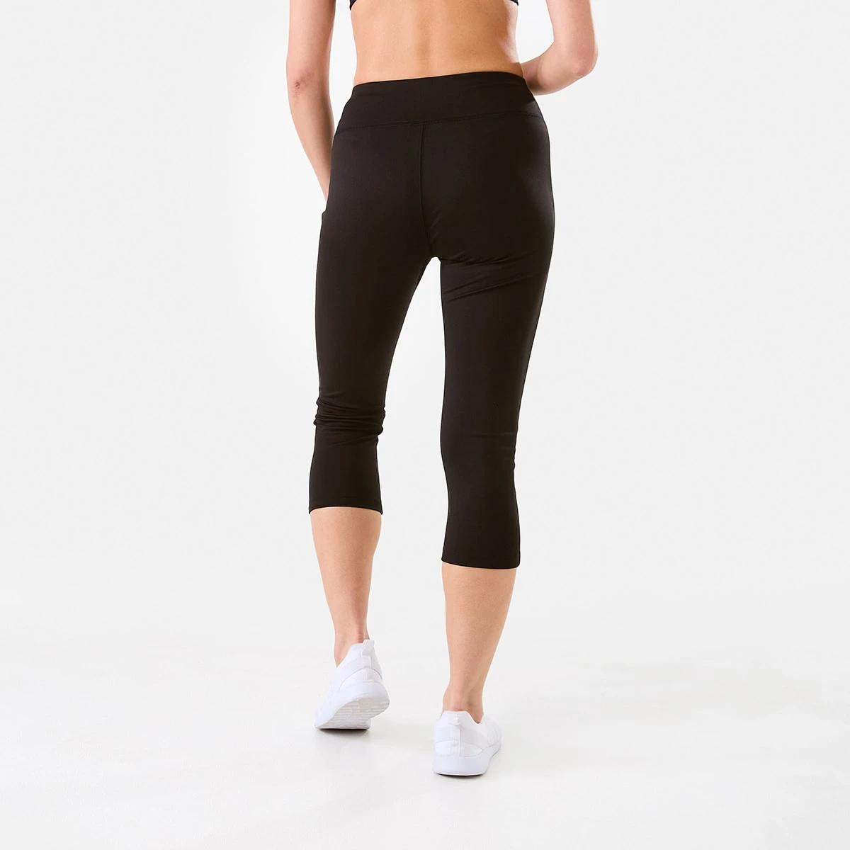 3 Active Womens Core Crop Everyday Comfort Leggings BLACK, 3 of 5