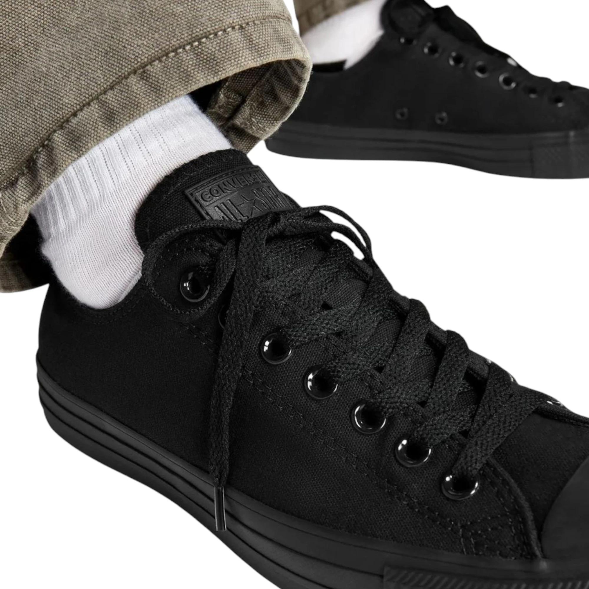 8 Converse Unisex Chuck Taylor All Star Classic High Top Shoes BLACK MONOCHROME, 8 of 8