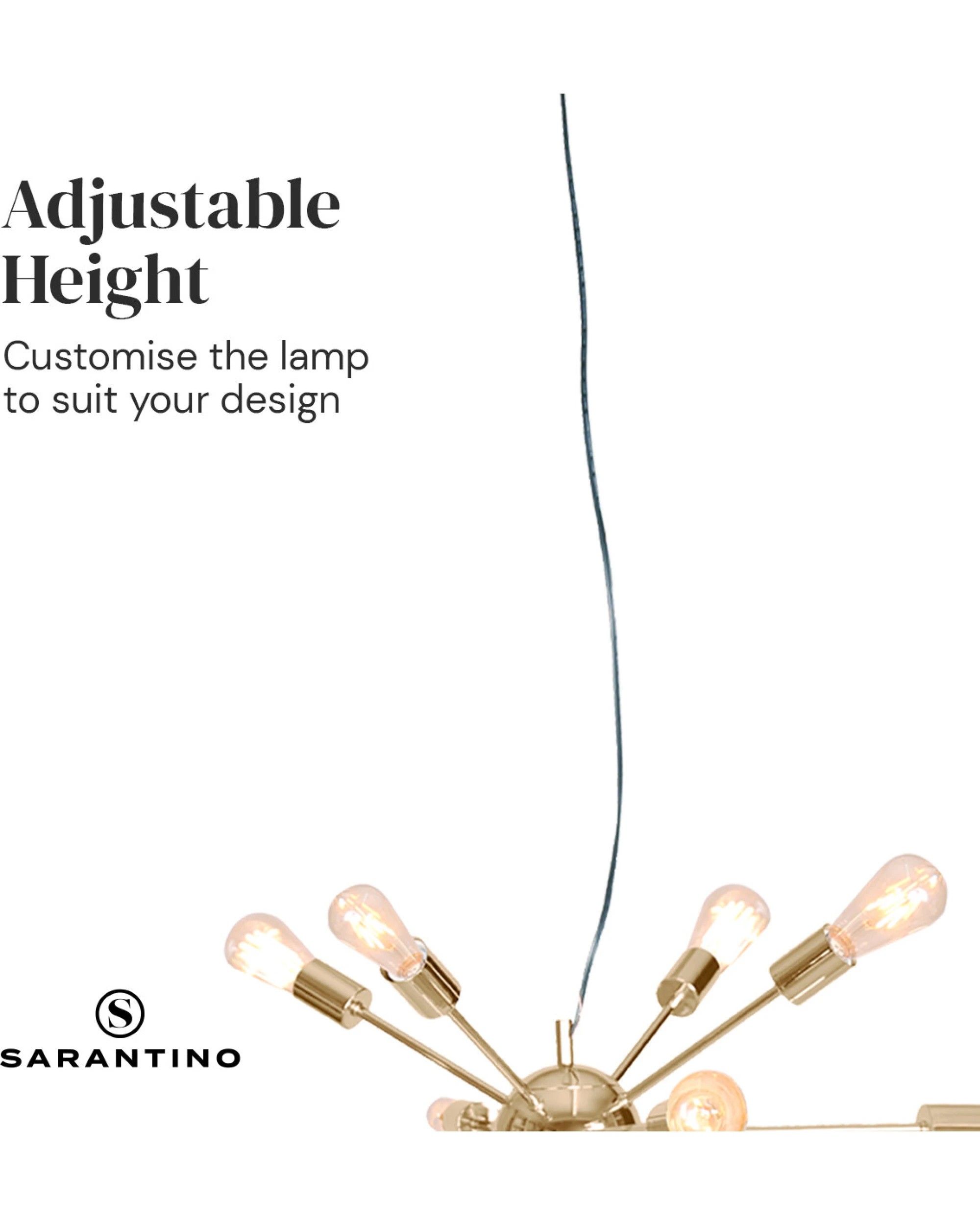 3 Sarantino 15-light Hanging Chandelier, 3 of 9