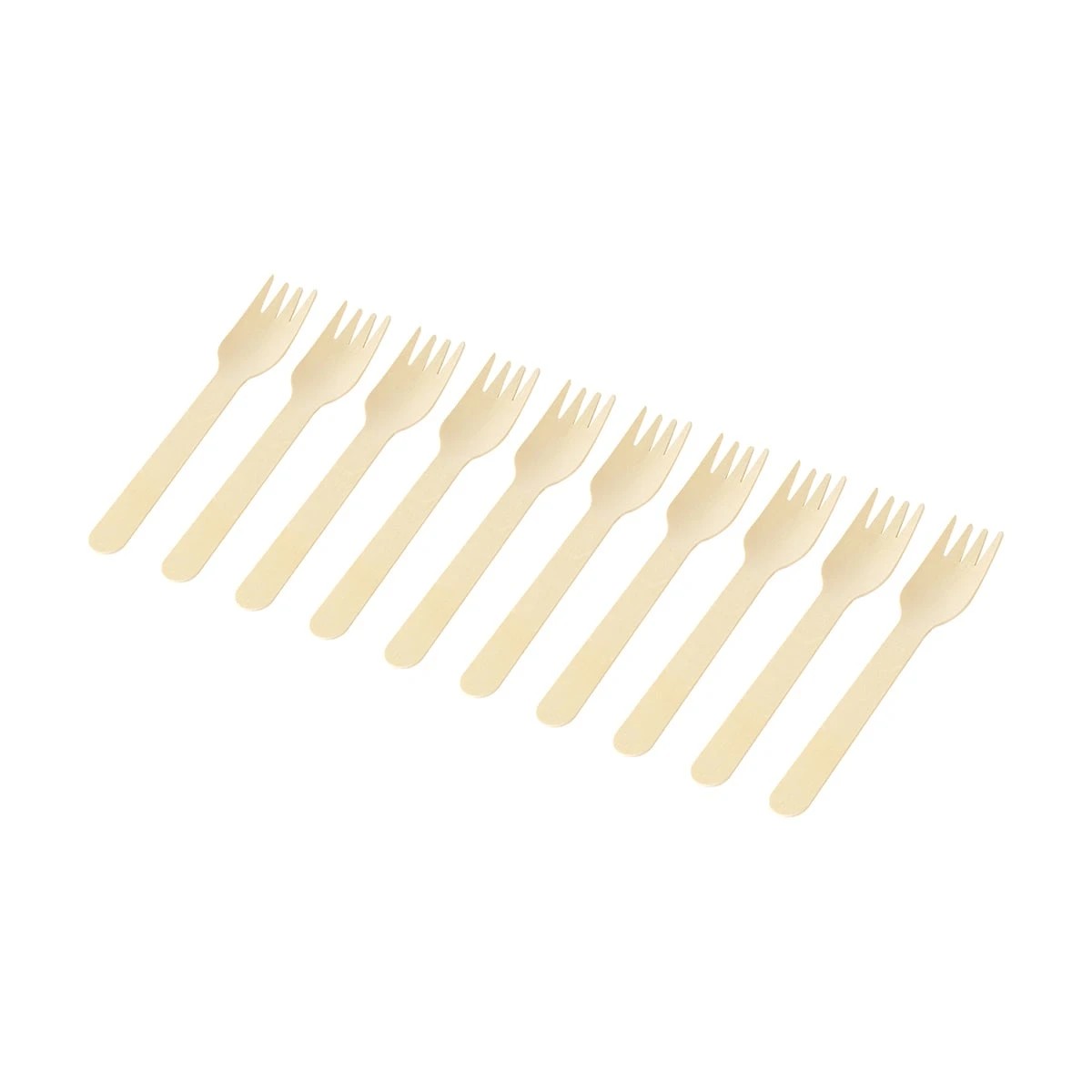 1 10 Piece Wooden Fork, 1 of 5