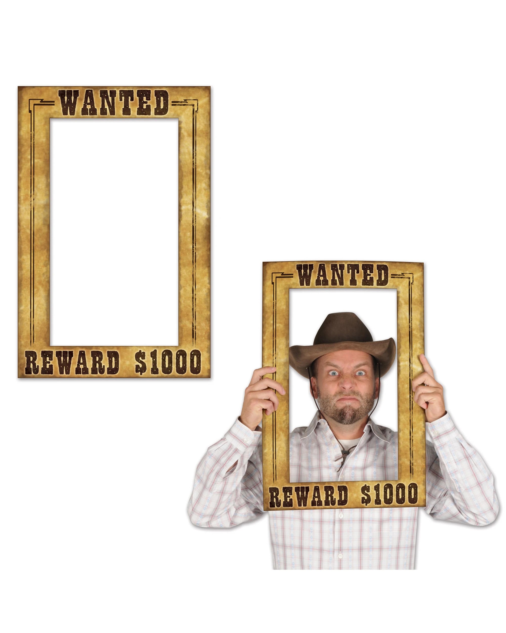 1 Beistle Western Wanted Photo Frame Prop, 1 of 1