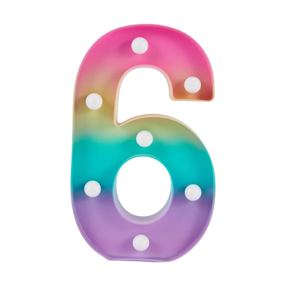 2 Ombre Light Up Number - 6, 2 of 5