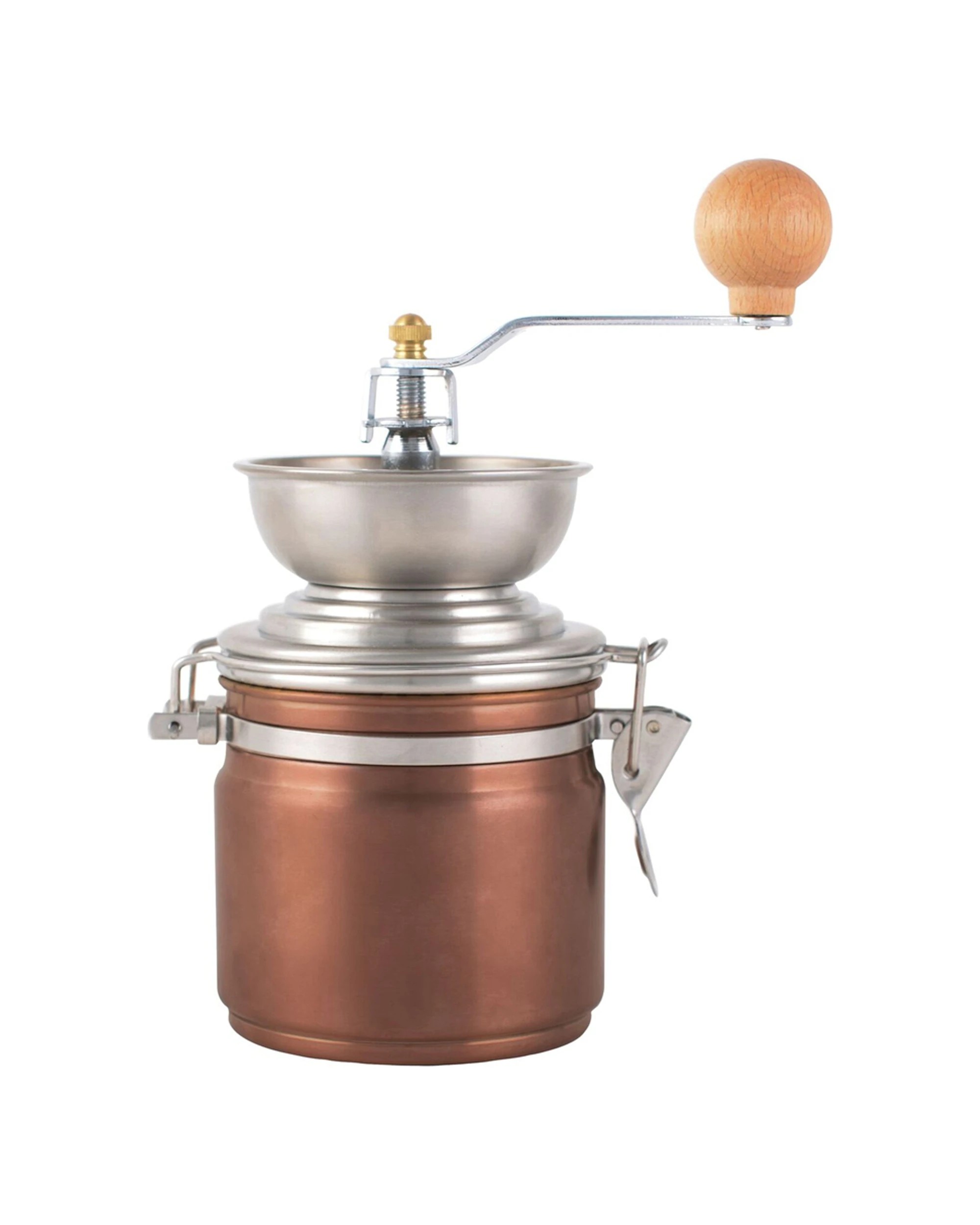 1 La Cafetiere Manual Stainless Steel Coffee Grinder Effect Storage - Metallic, 1 of 6