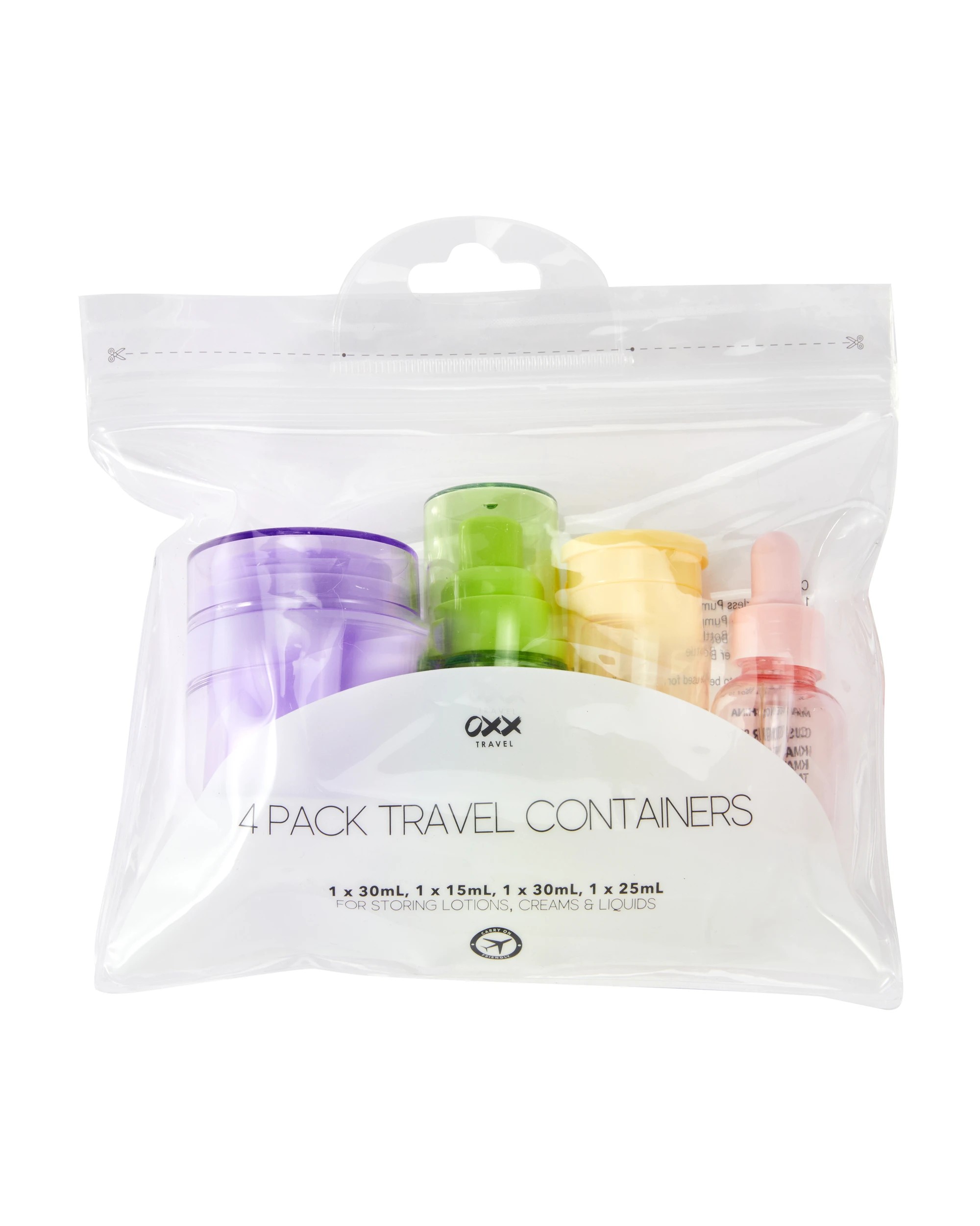1 OXX Travel 4 Pack Travel Containers, 1 of 7
