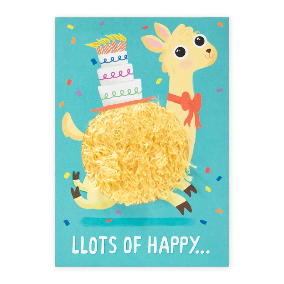 3 Hallmark Fuzzy Belly Llama Birthday Card - Llots of Happy, 3 of 3