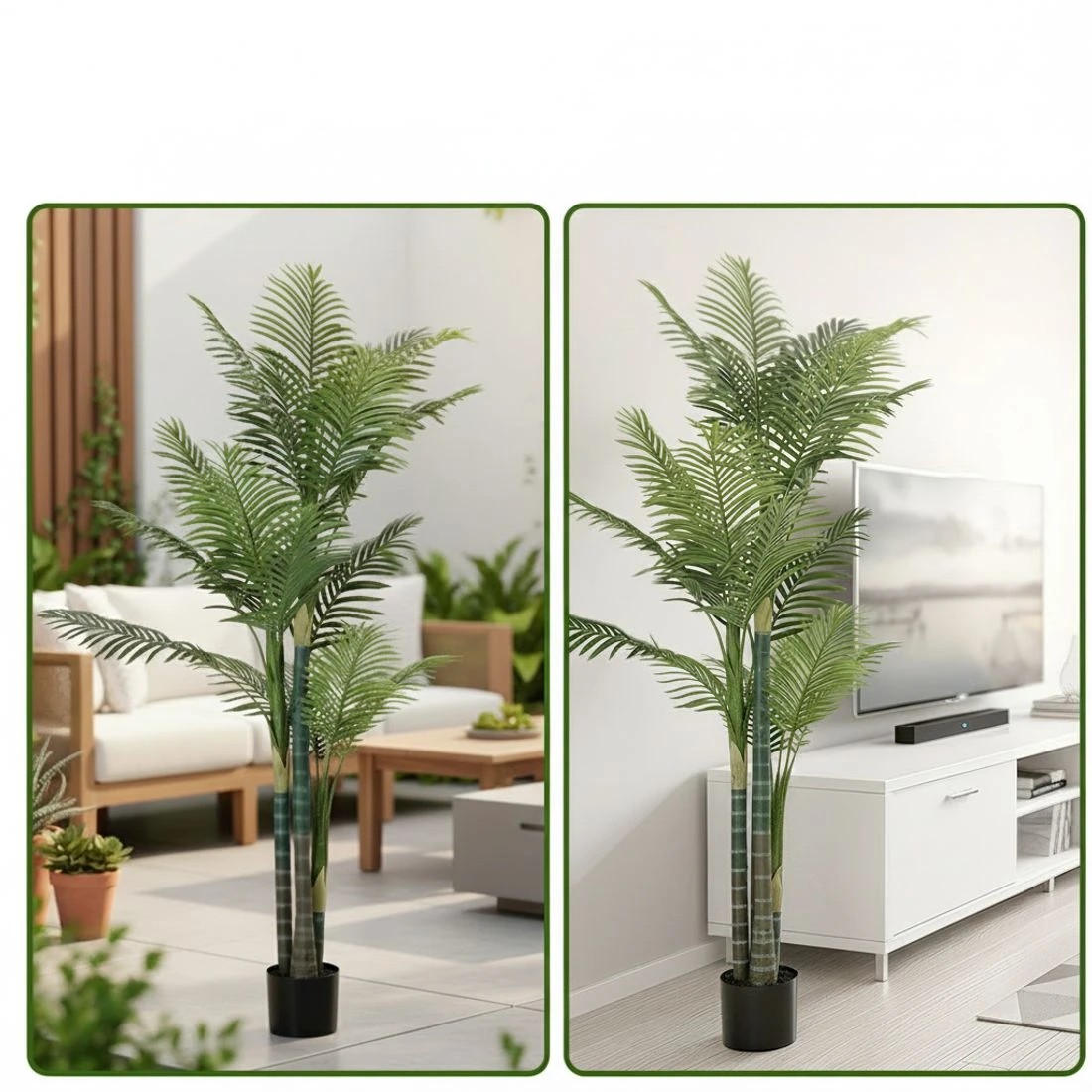 7 Artiss 180cm Artificial Palm Tree Faux Trees Indoor Decor Artificial Plants Lifelike - Green, 7 of 9