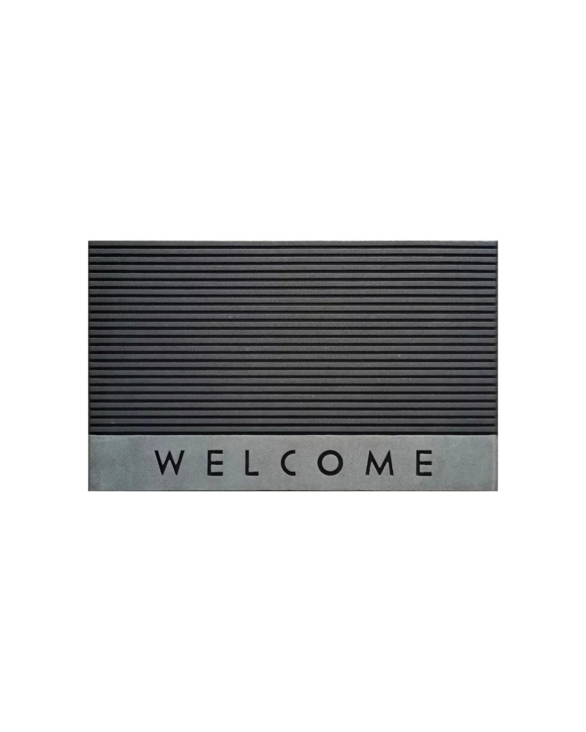 1 Solemate Rubber Welcome Stripe 45x75cm Functional Outdoor Front Doormat - Multi, 1 of 3