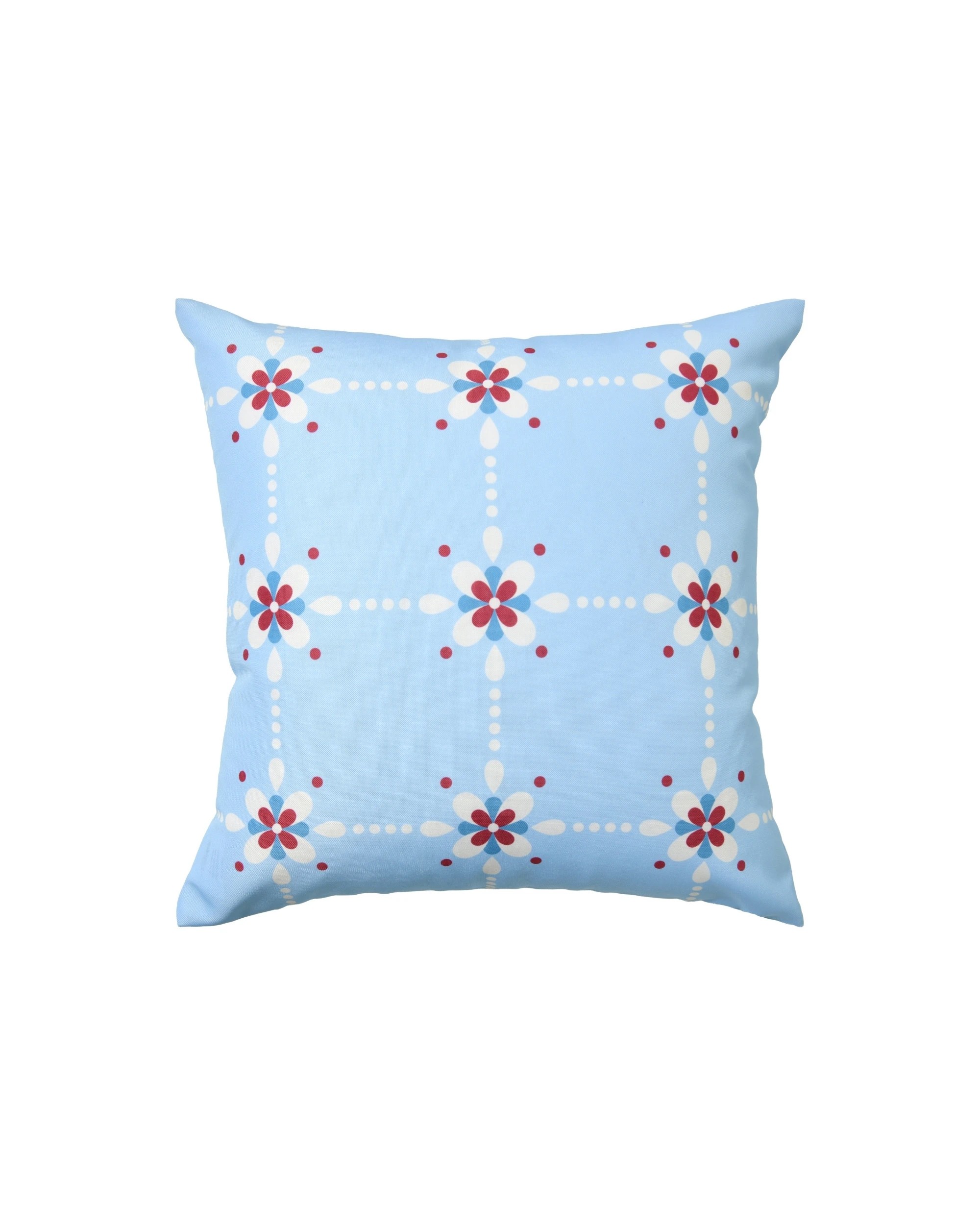1 Vibes Fiore Printed Outdoor Cushion 50x50cm - Sky Blue, 1 of 8