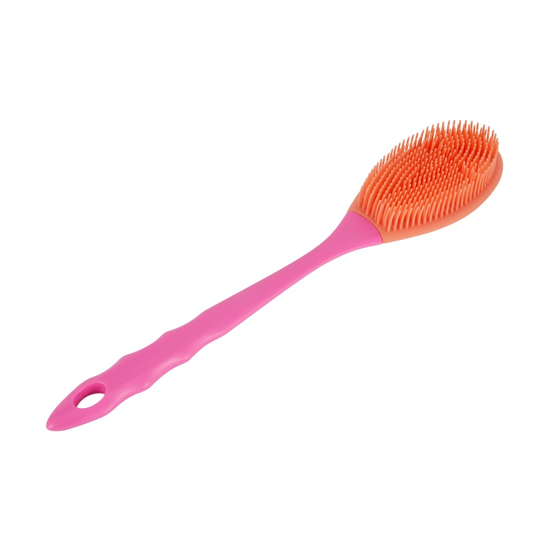 1 OXX Bodycare Silicone Body Brush - Pink and Orange, 1 of 4