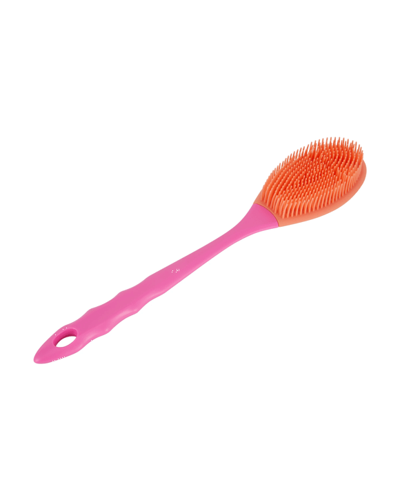 OXX Bodycare Silicone Body Brush - Pink and Orange