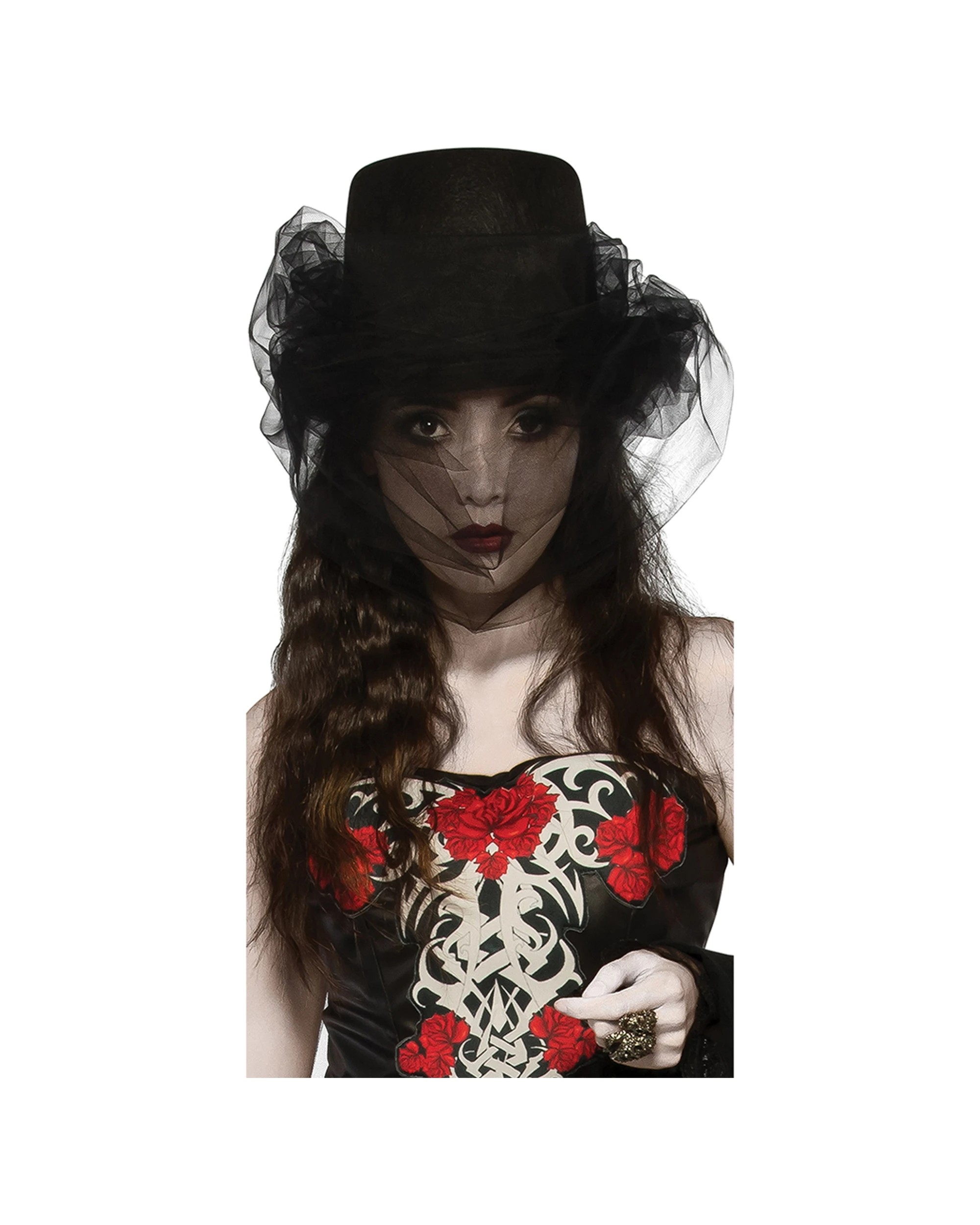 1 Rubies Heart Of Darkness Adult Top Hat Dress Up Costume - Black, 1 of 3