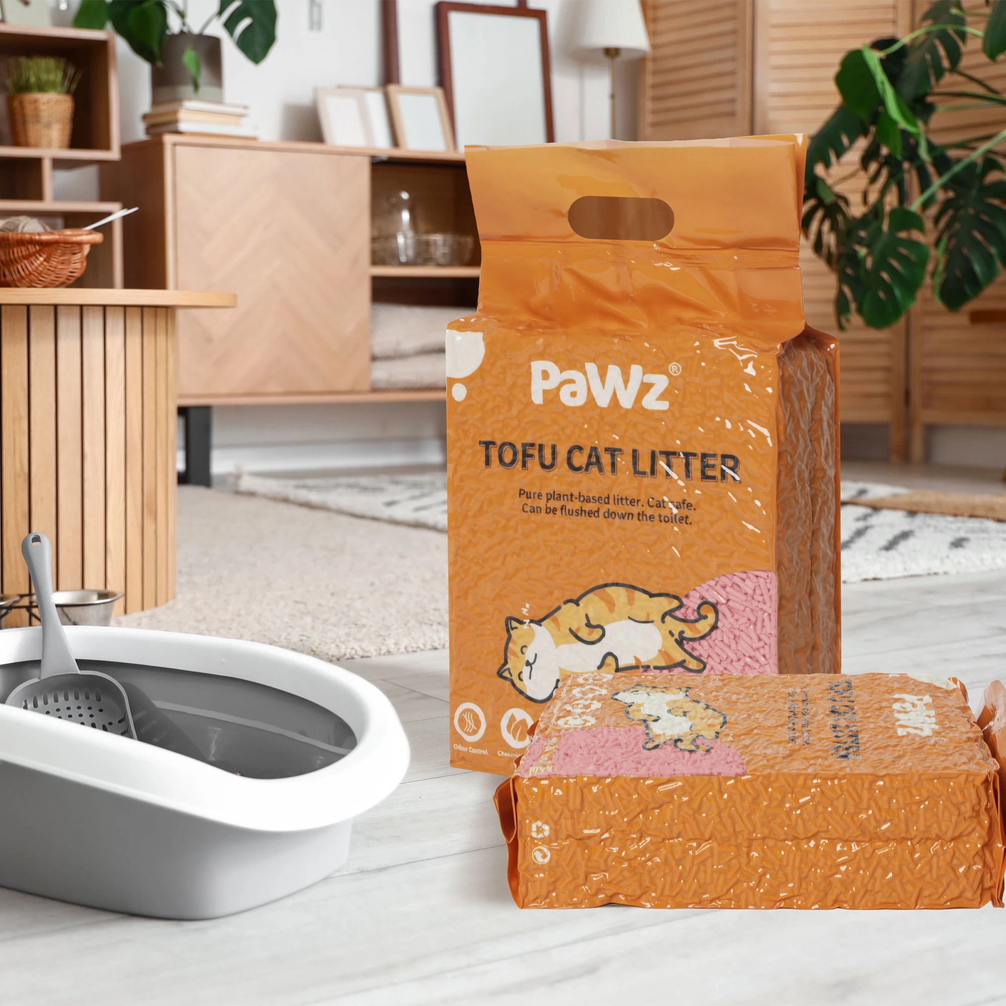 7 Pawz 4Pcs 2.5Kg/6L Tofu Cat Litter Watermelon, 7 of 9