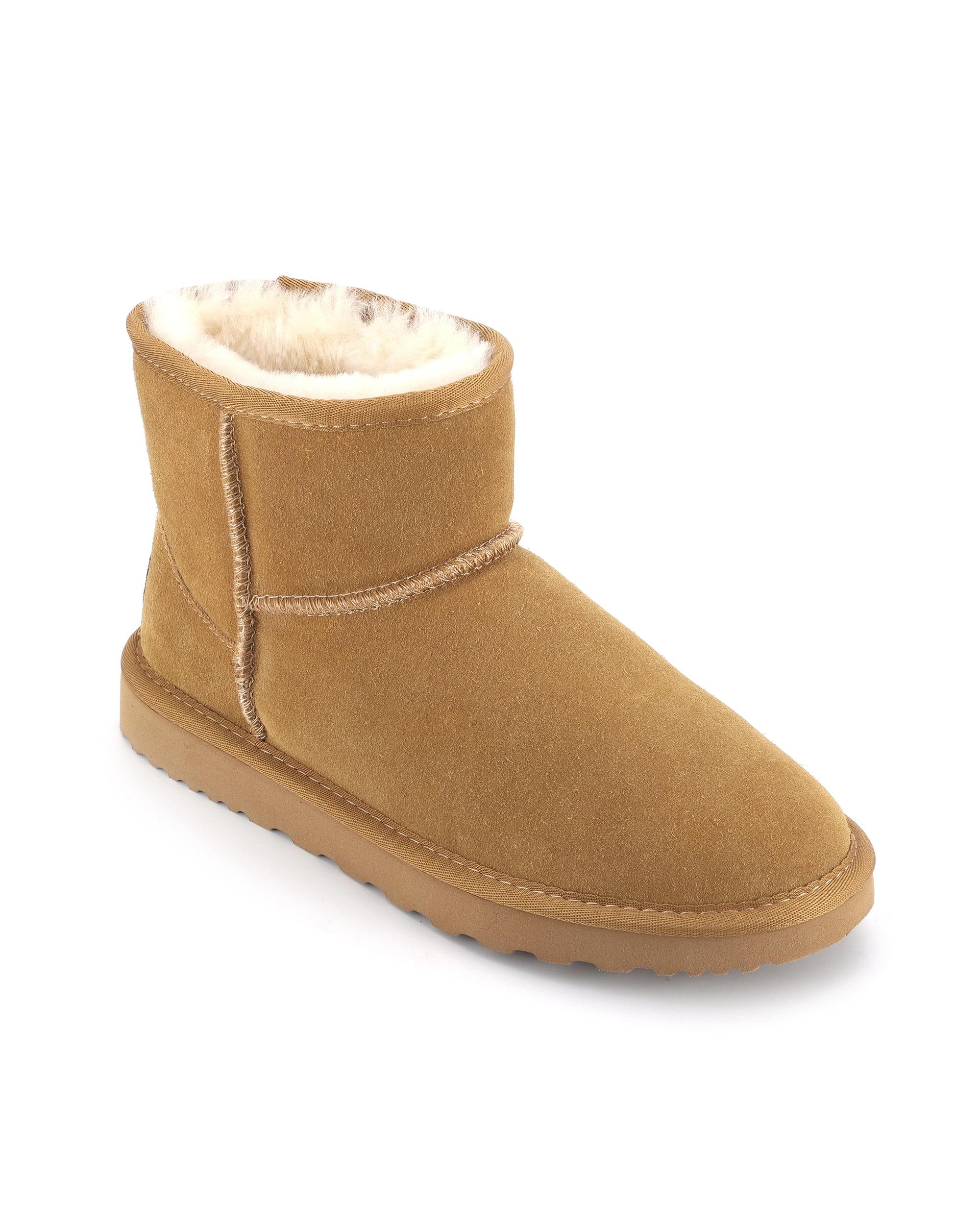 2 AUS WOOLI Signature Short Sheepskin Ankle UGG Boots CAMEL, 2 of 6