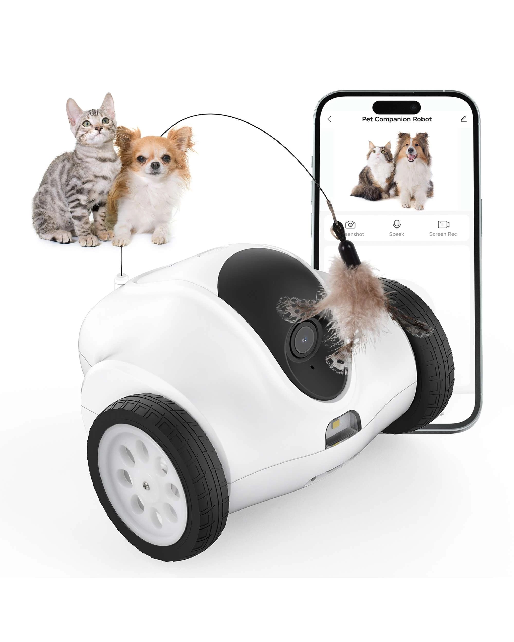 4 Advwin Pet Robot Camera with Interactive Teaser Pet Camera Home Security, 4 of 7