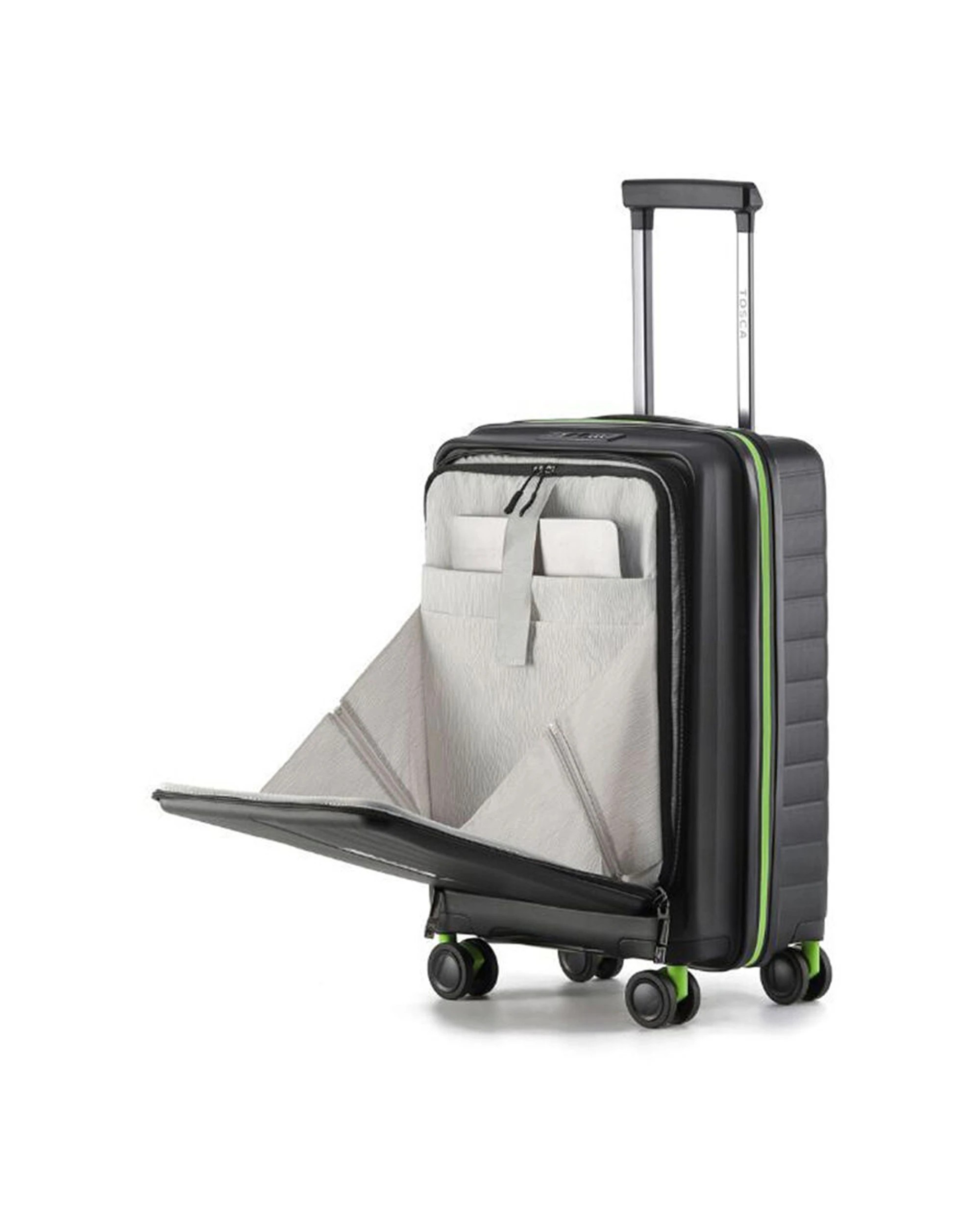 2 Tosca Cruiser Hard Case Carry On Travelling Suitcase Small - Black, 2 of 5