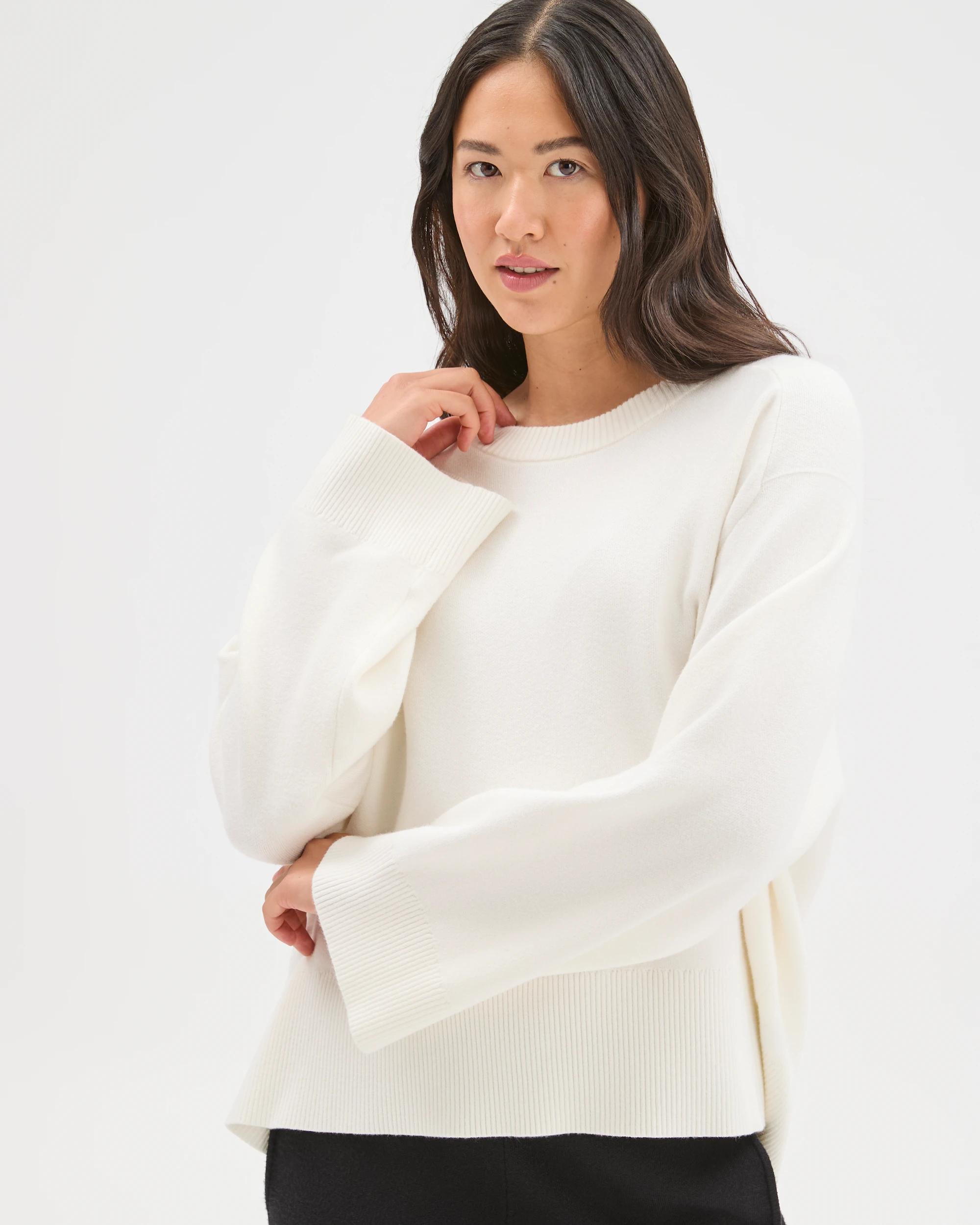 2 Target Woman Clean Knit Crew Neck Jumper CLOUD DANCER, 2 of 7