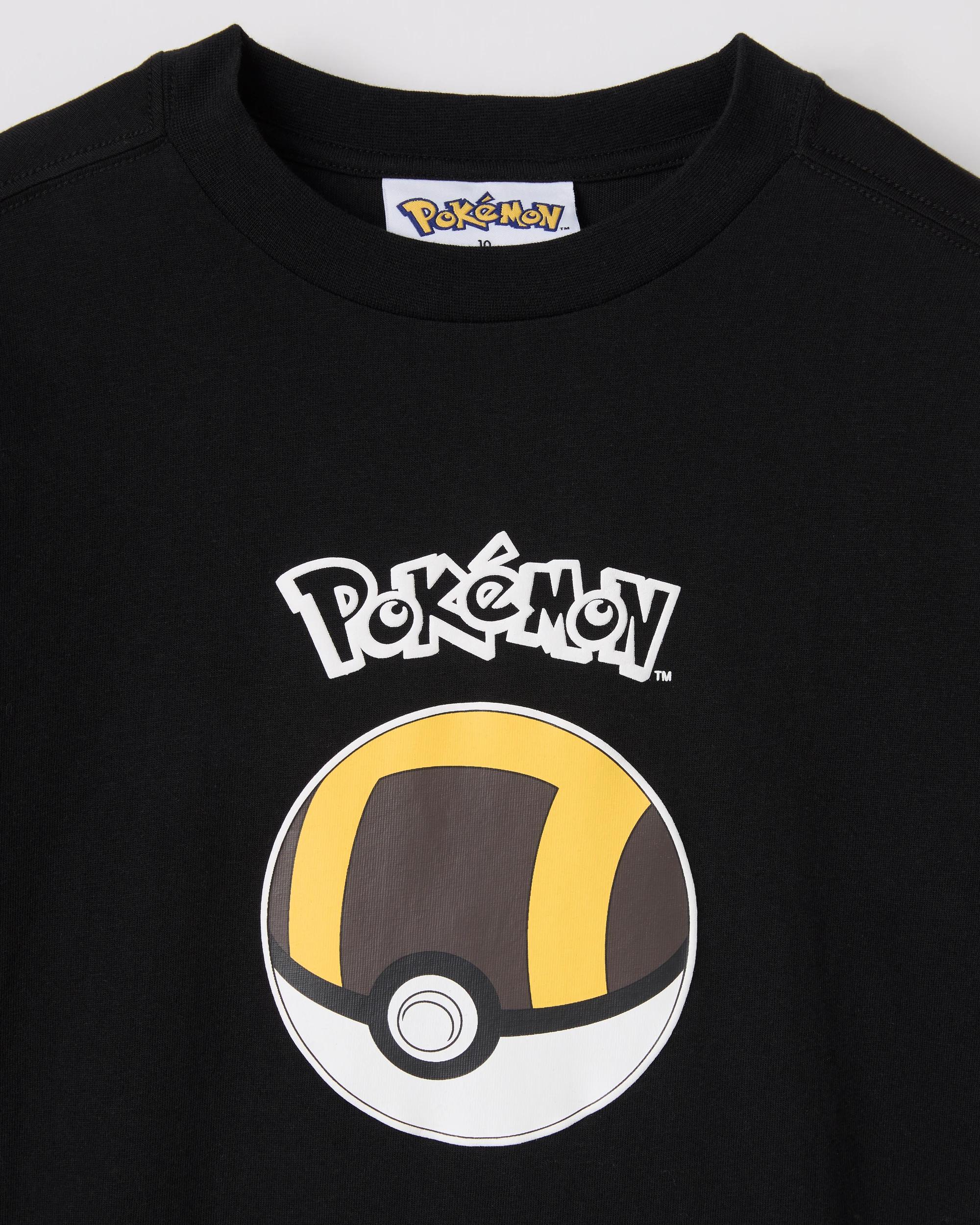 6 Pokemon Australian Cotton Oversized T-Shirt BLACK, 6 of 7