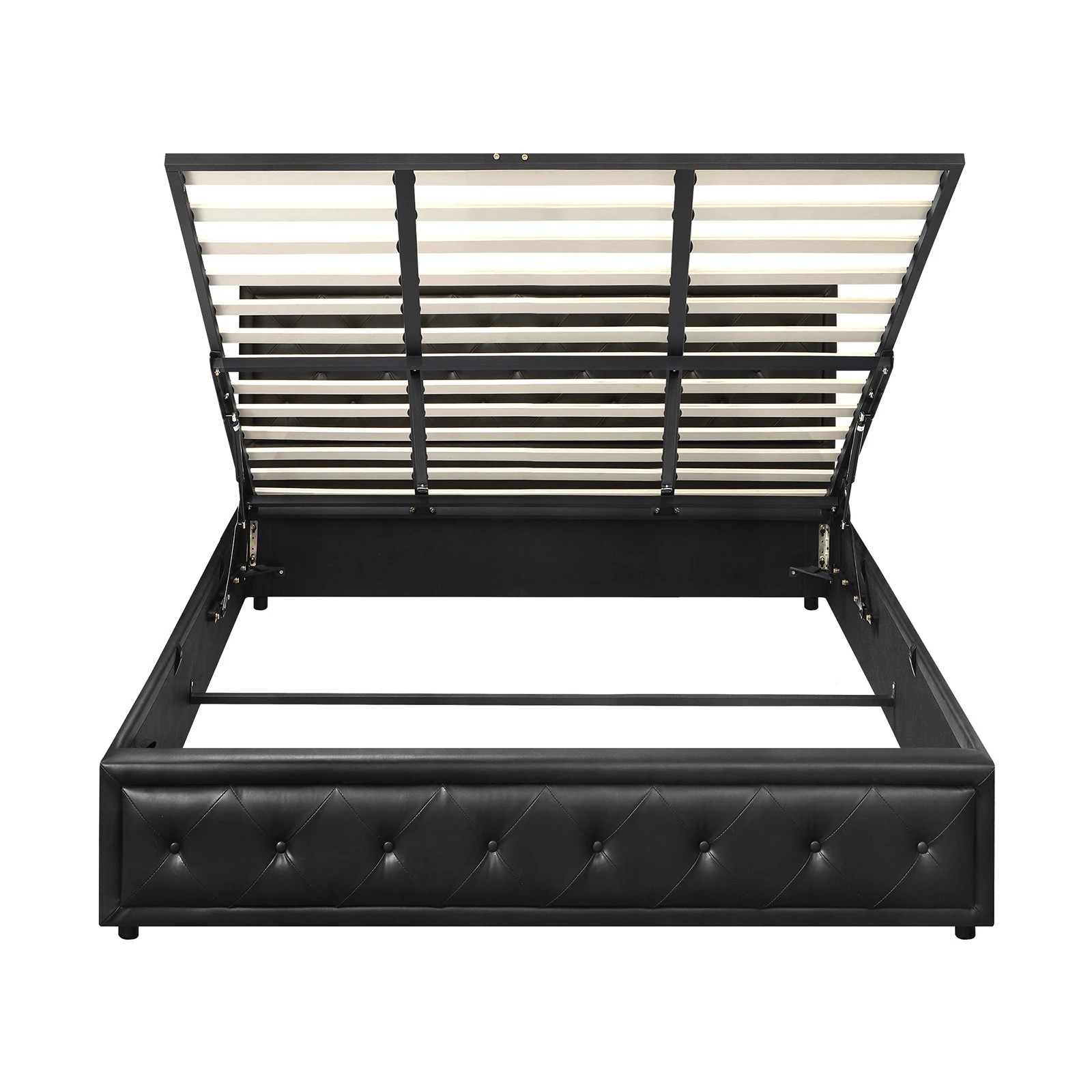 8 Oikiture King Bed Frame Gas Lift Base With Storage Enzo
 - Black, 8 of 10