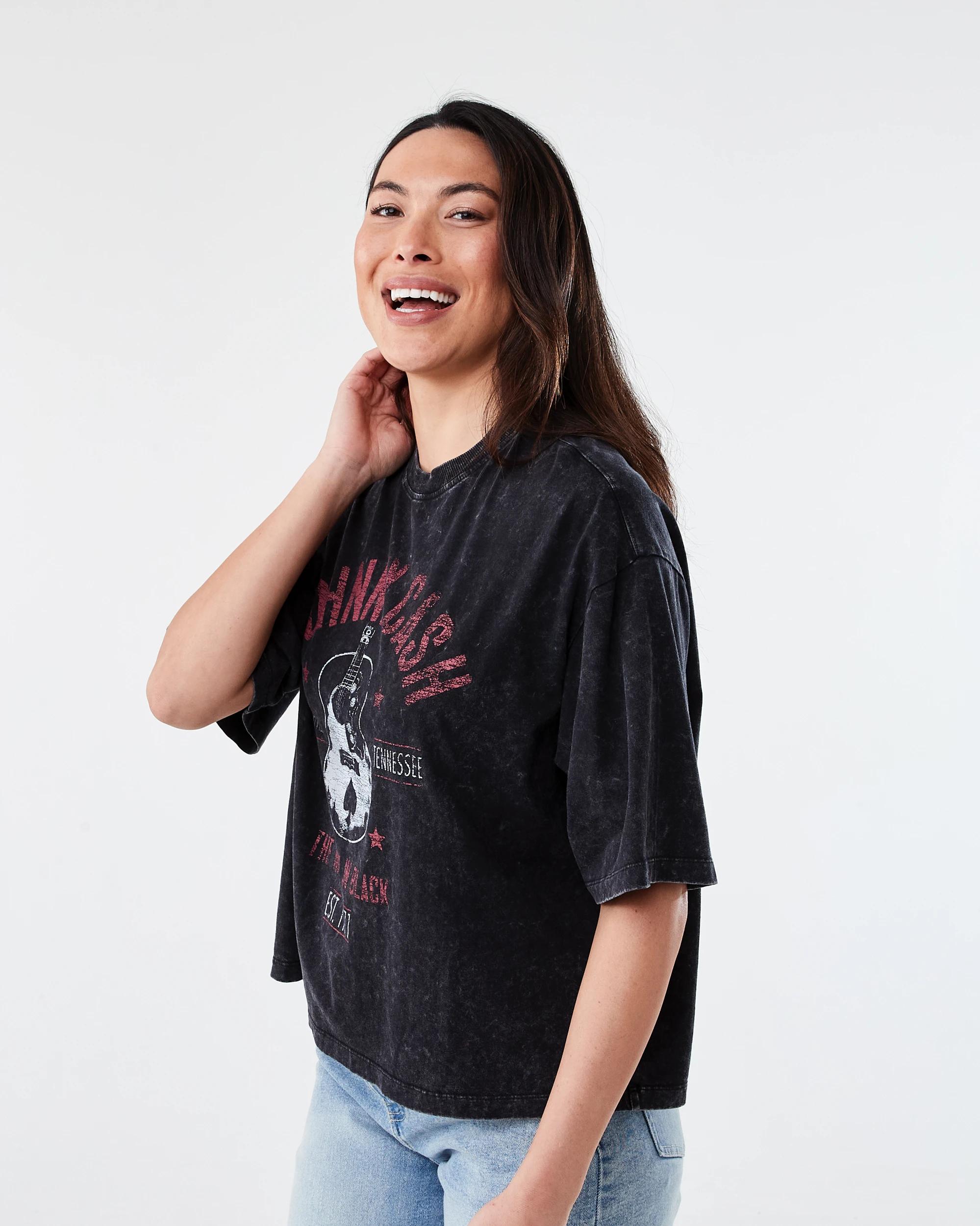 2 Short Sleeve Oversized Johnny Cash License T-shirt Johnnycash, 2 of 5