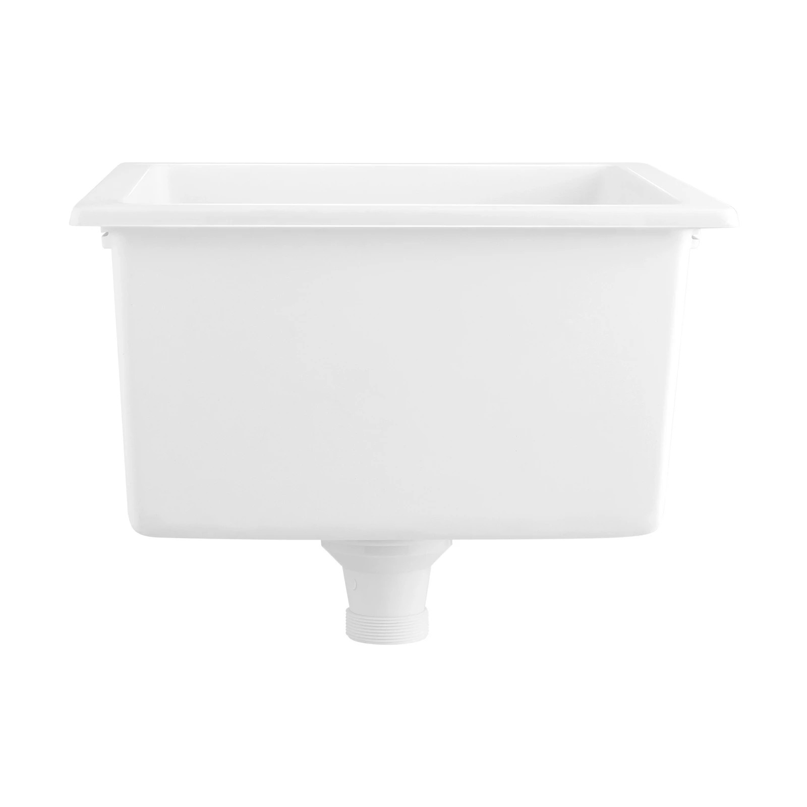 3 Welba Kitchen Sink Granite Stone Sink Laundry Basin Single Bowl 45cmx45cm - White, 3 of 5