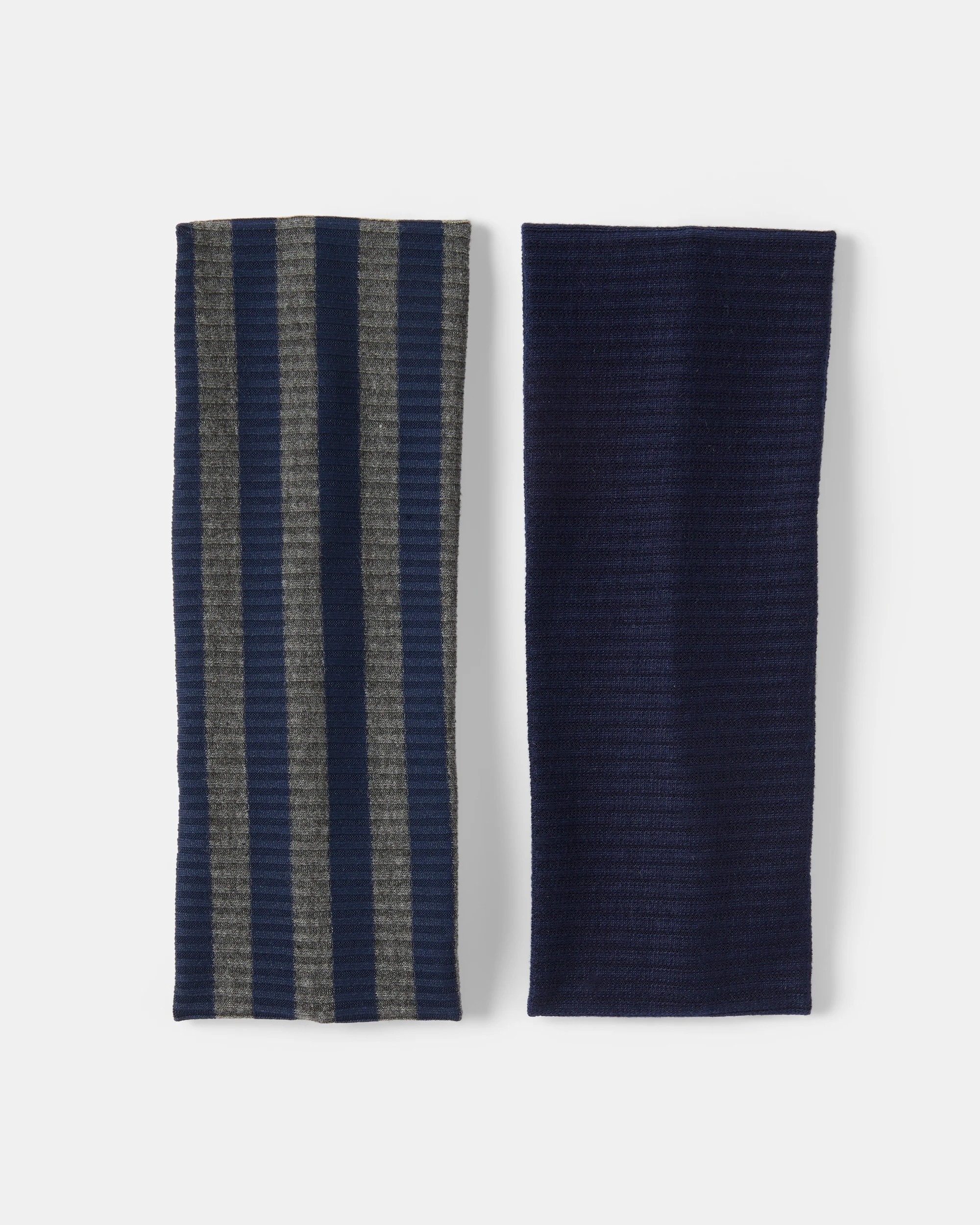 1 2 Pack Stripe Stretch Headband - Navy, 1 of 3