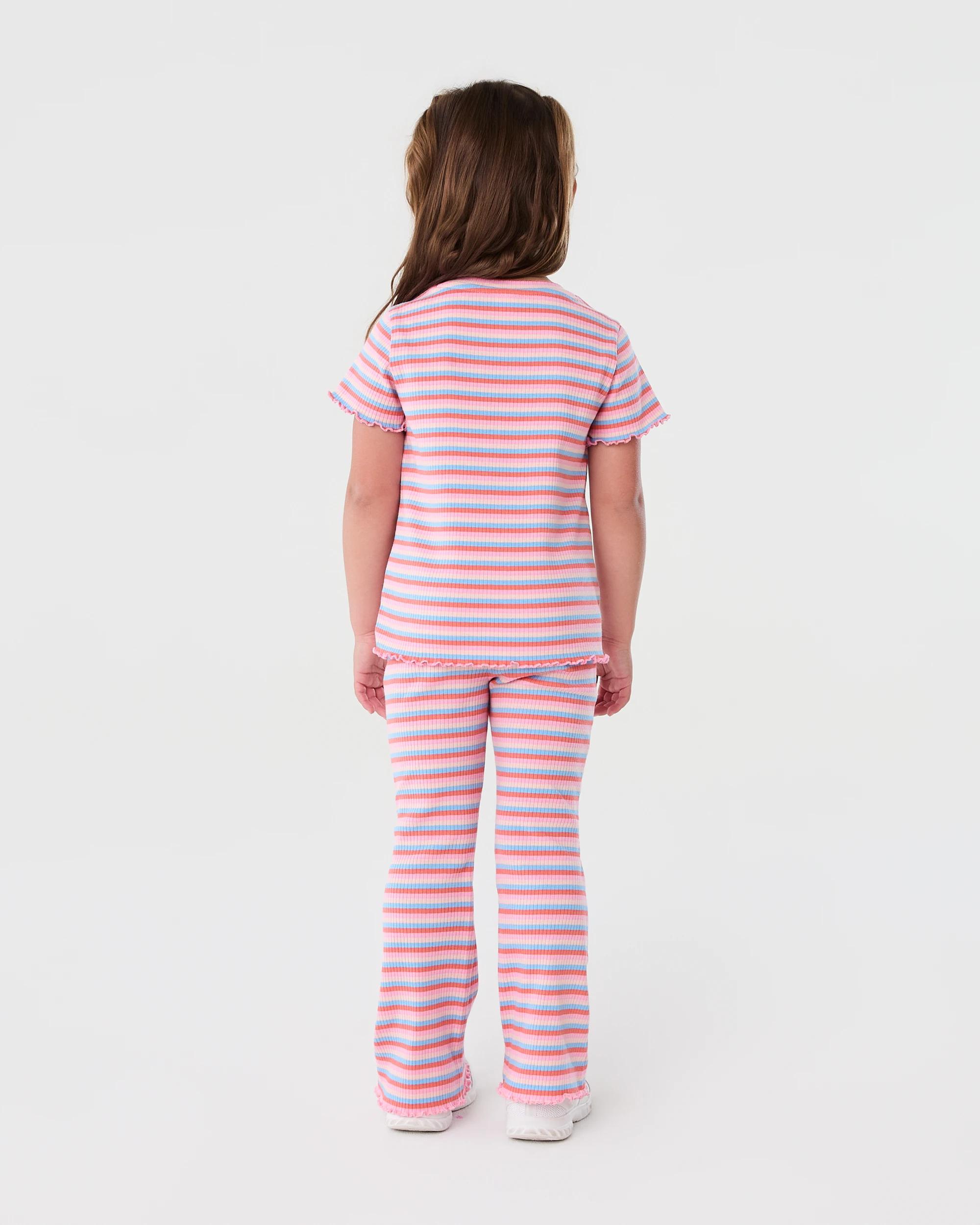7 Short Sleeve Ribbed T-shirt Mlt Stripe, 7 of 7