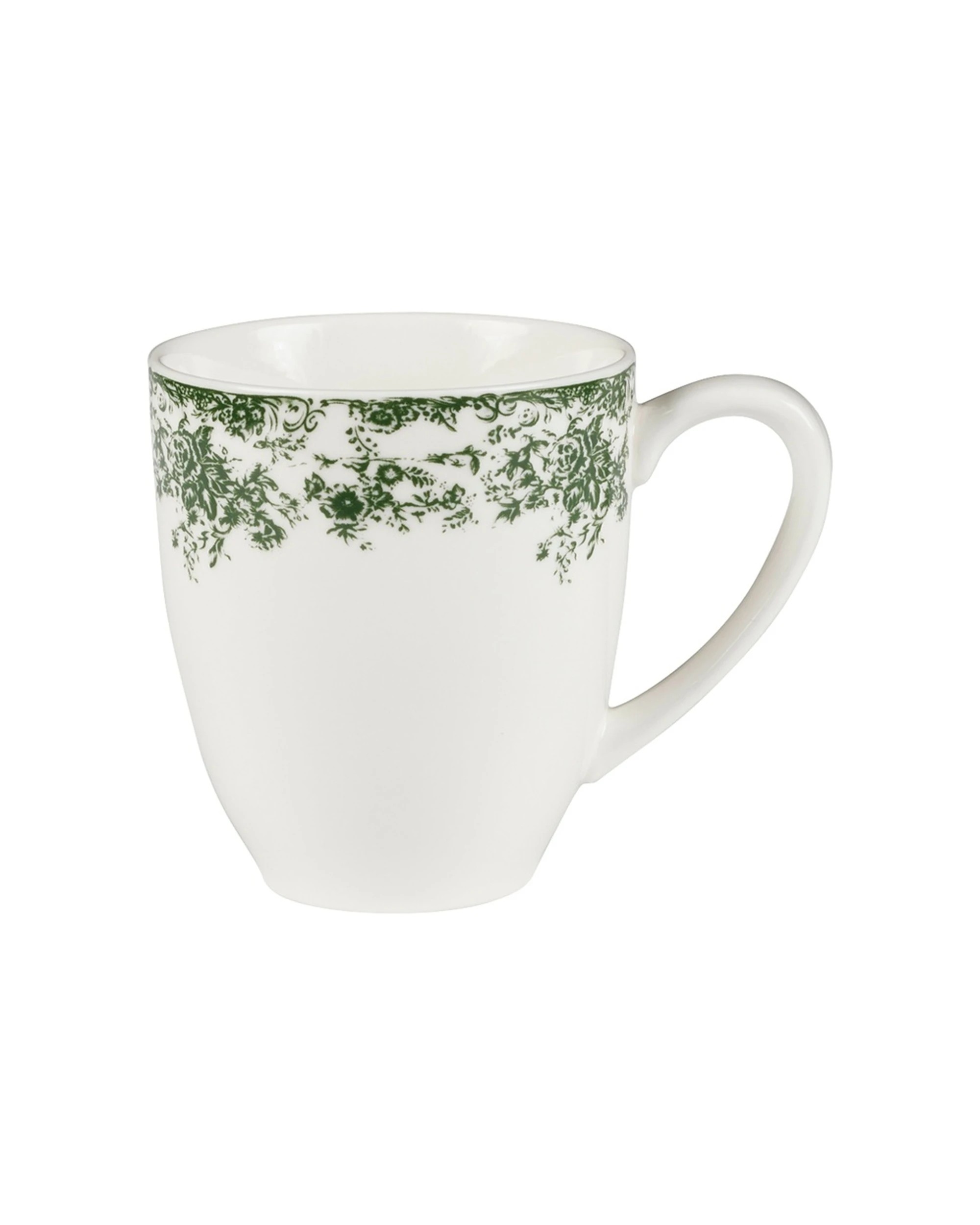 2 Casa Domani 4PK Rosetta Coupe Porcelain Mug Set 370ml - Green, 2 of 4