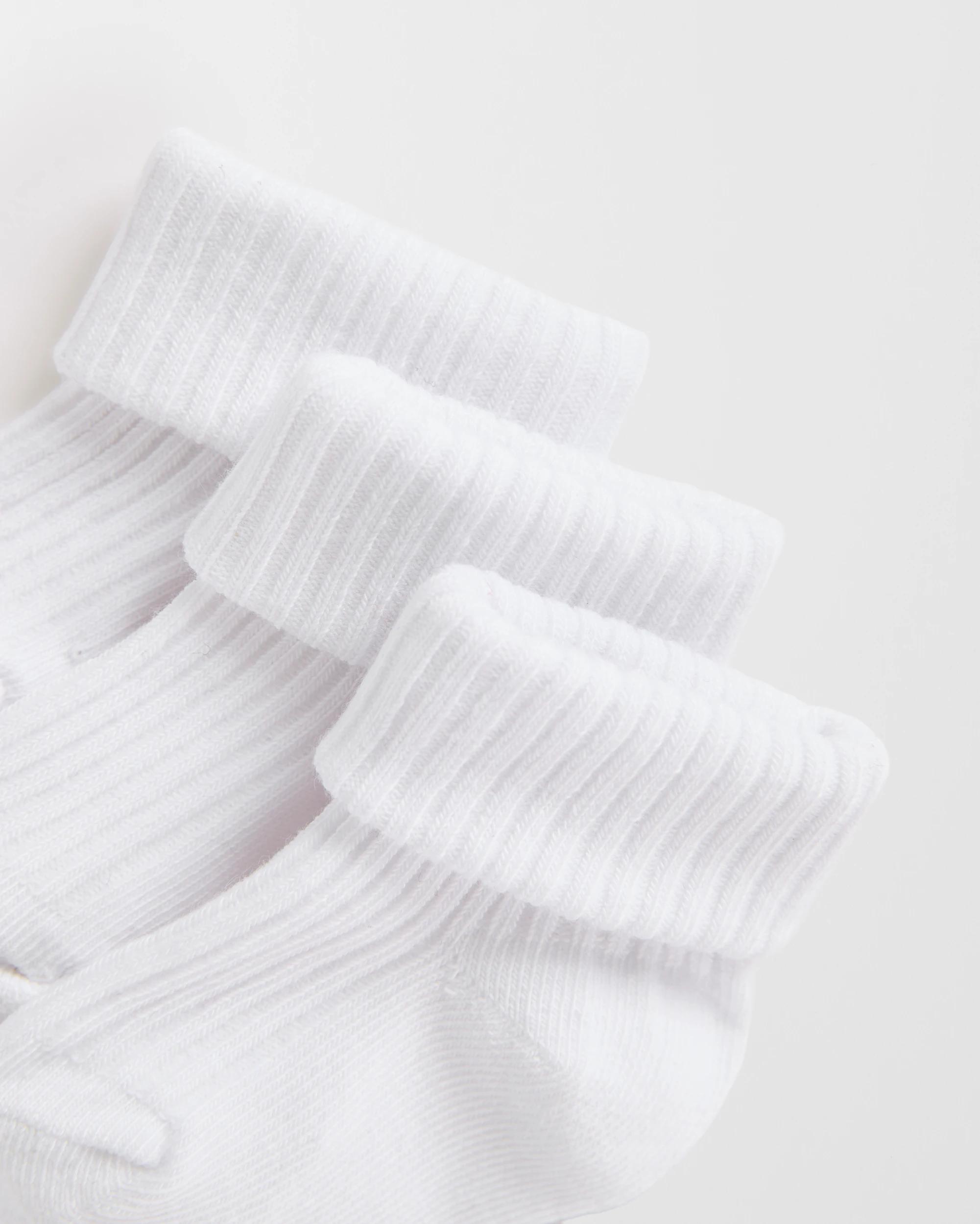 2 Target Baby Unisex 3 Pack Turnover Socks WHITE, 2 of 3